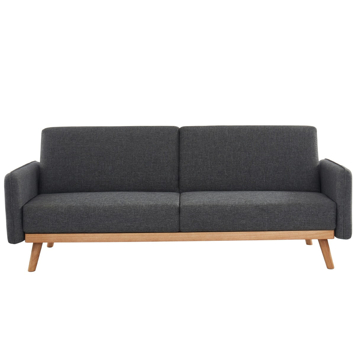 Canapé 3 places convertible en tissu gris anthracite Canapé 3 places convertible en tissu gris anthracite