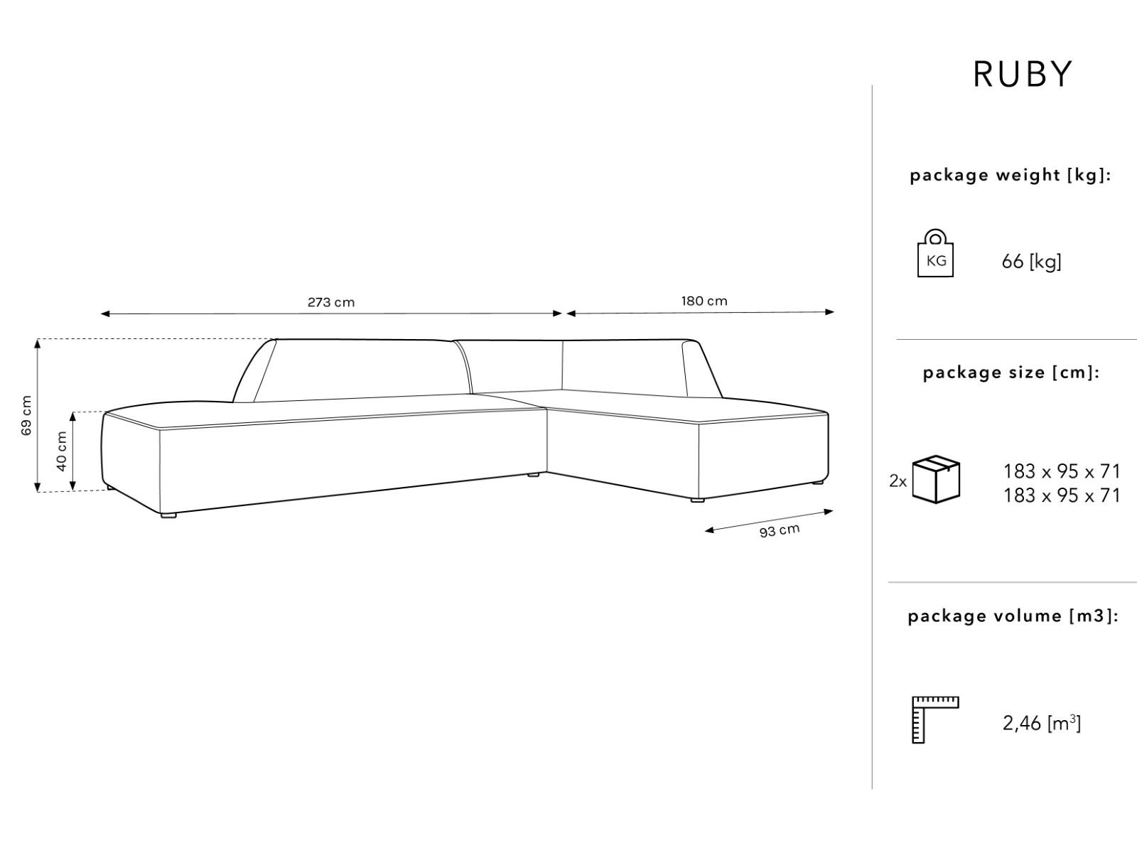 Canapé d'angle 4 places velours côtelé jaune - Vue supplémentaire 2