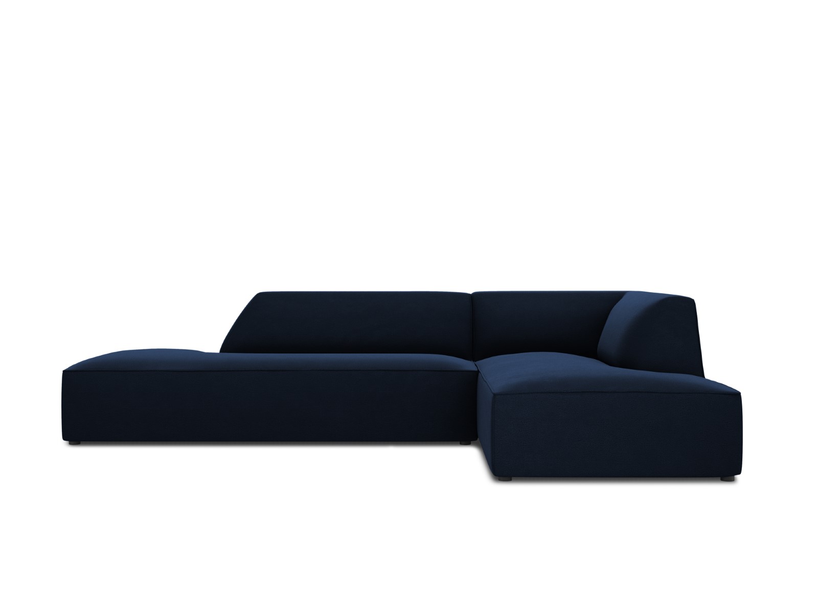 Canapé d'angle 4 places Bleu Tissu Confort Promotion