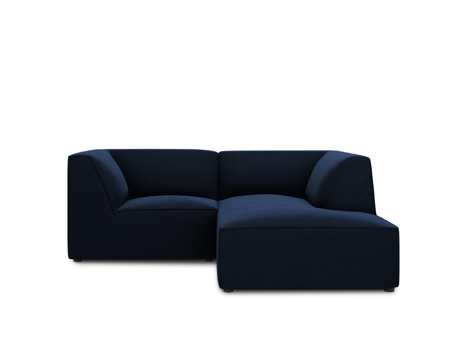 Canapé d'angle 3 places Bleu Tissu Confort