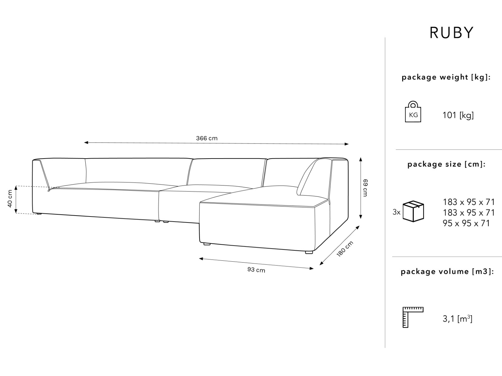 Canapé d'angle 5 places velours côtelé gris foncé - Vue supplémentaire 2