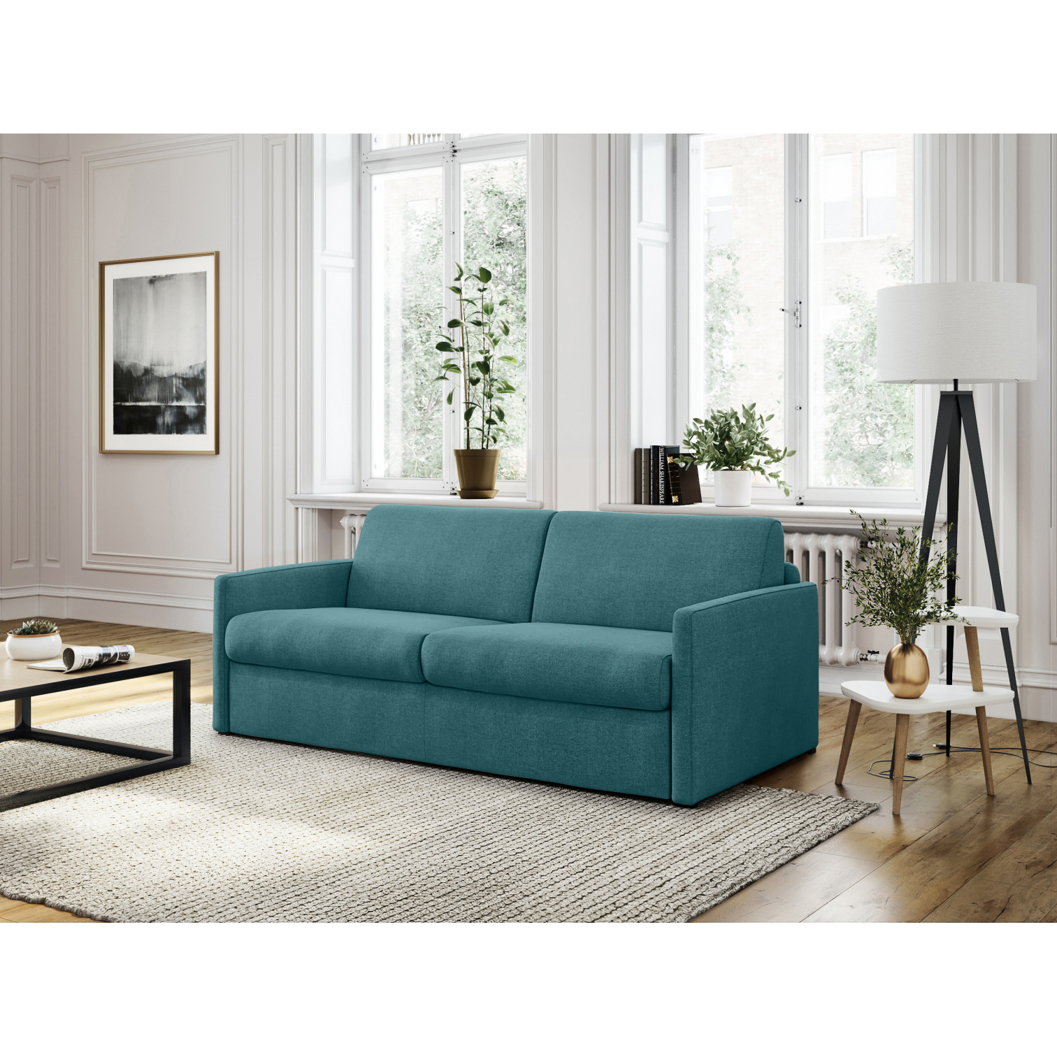 agathe - Canapé convertible Bleu - Vue supplémentaire 2