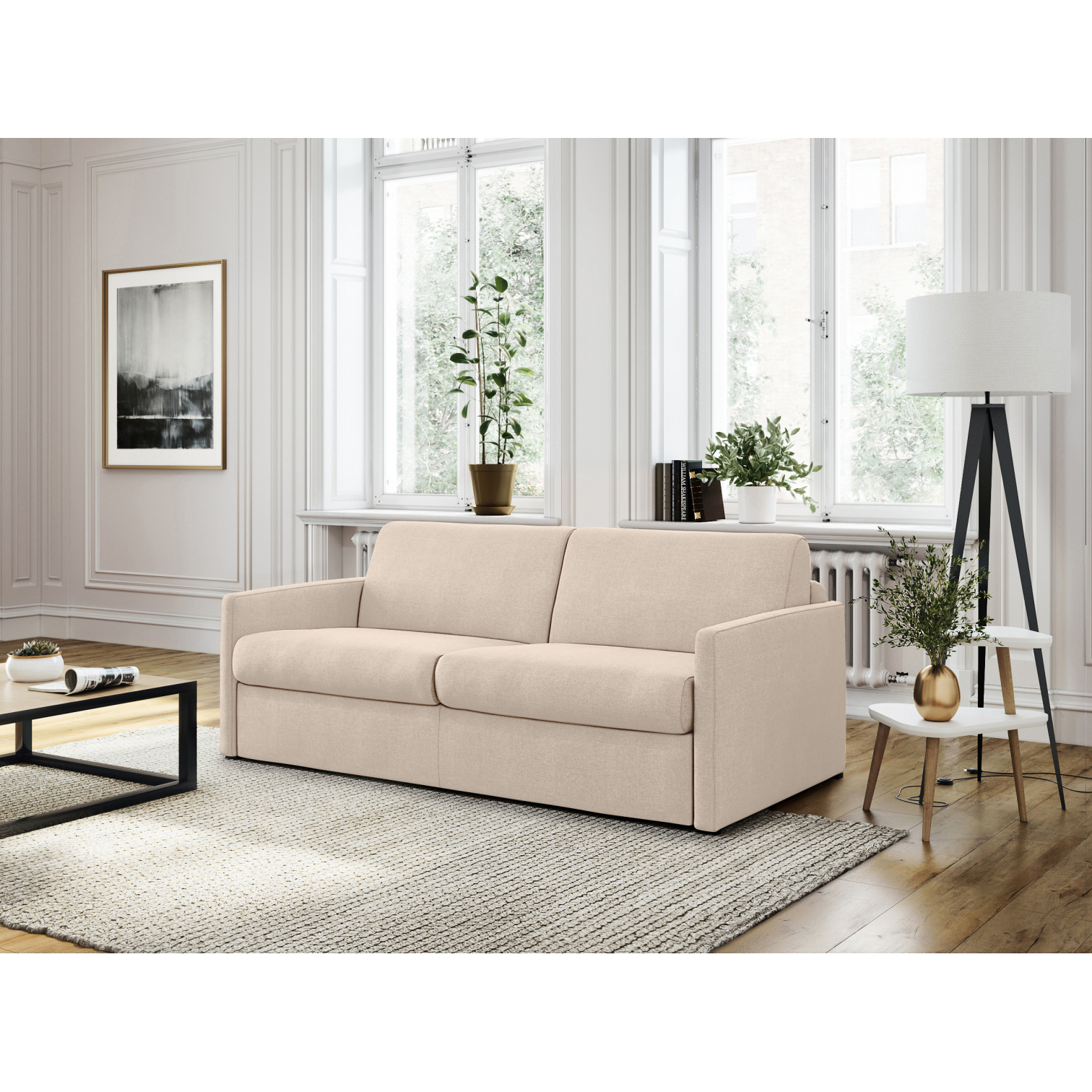 agathe - Canapé convertible Beige - Vue supplémentaire 2