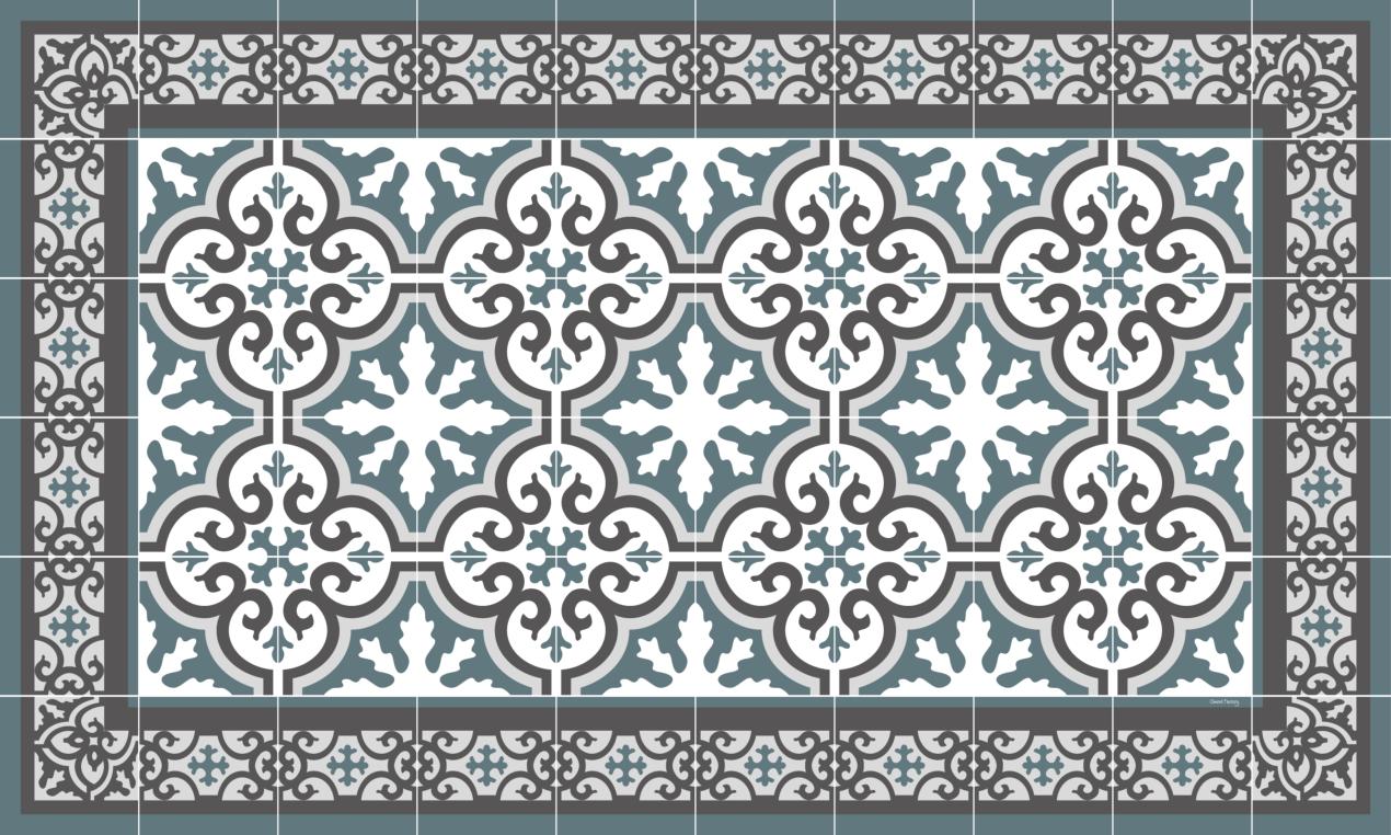Tapis vinyle carreaux de ciment Simone 180x80cm Tapis vinyle carreaux de ciment Simone 180x80cm
