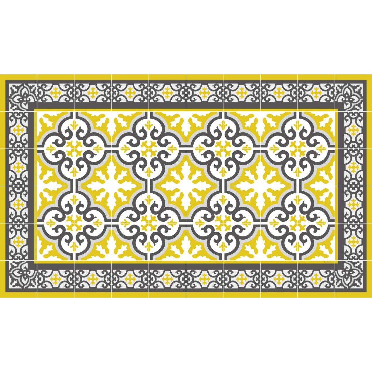 Tapis vinyle carreaux de ciment Simone 120x80cm Tapis vinyle carreaux de ciment Simone 120x80cm