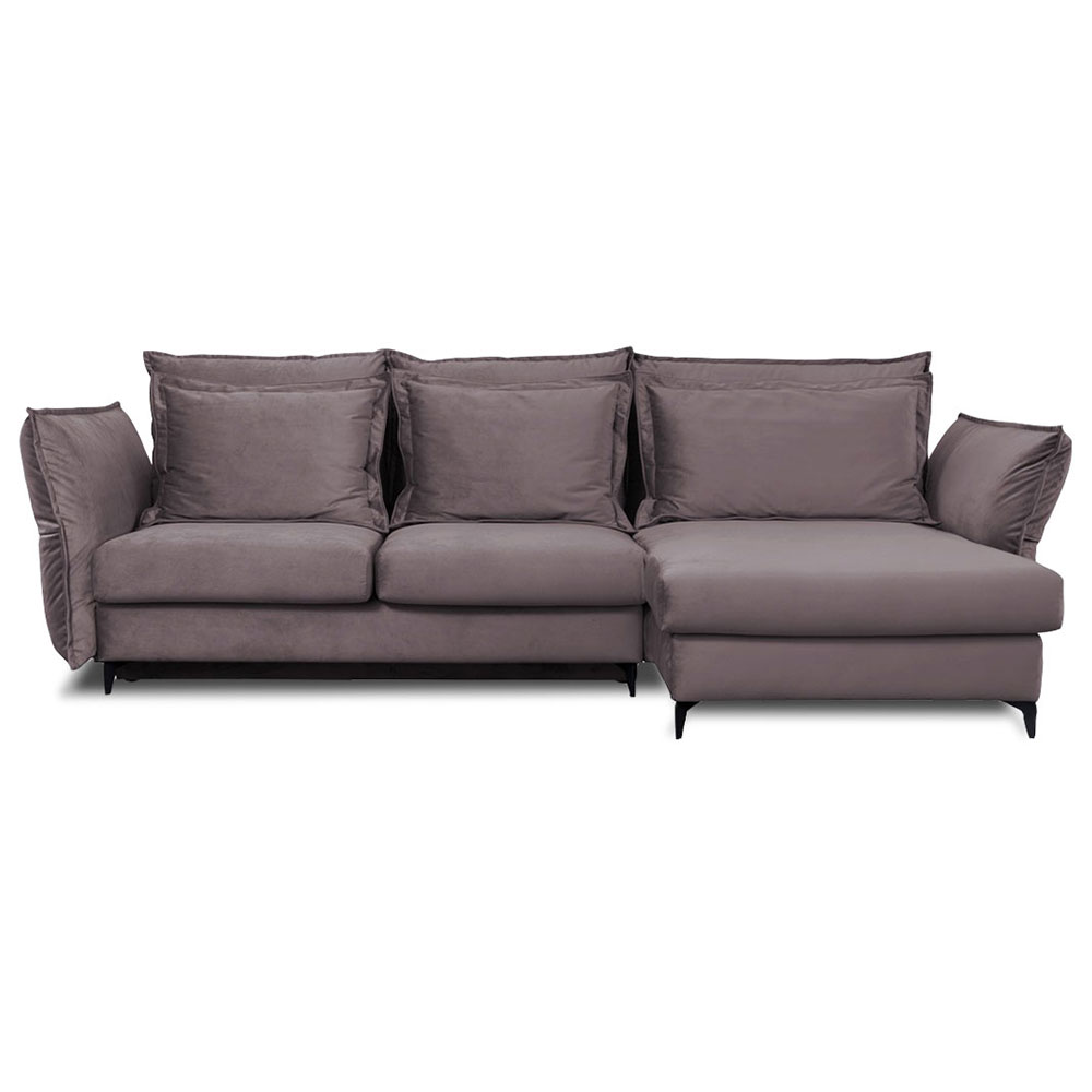 Canapé d'angle 3 places Gris Tissu Design Confort Promotion