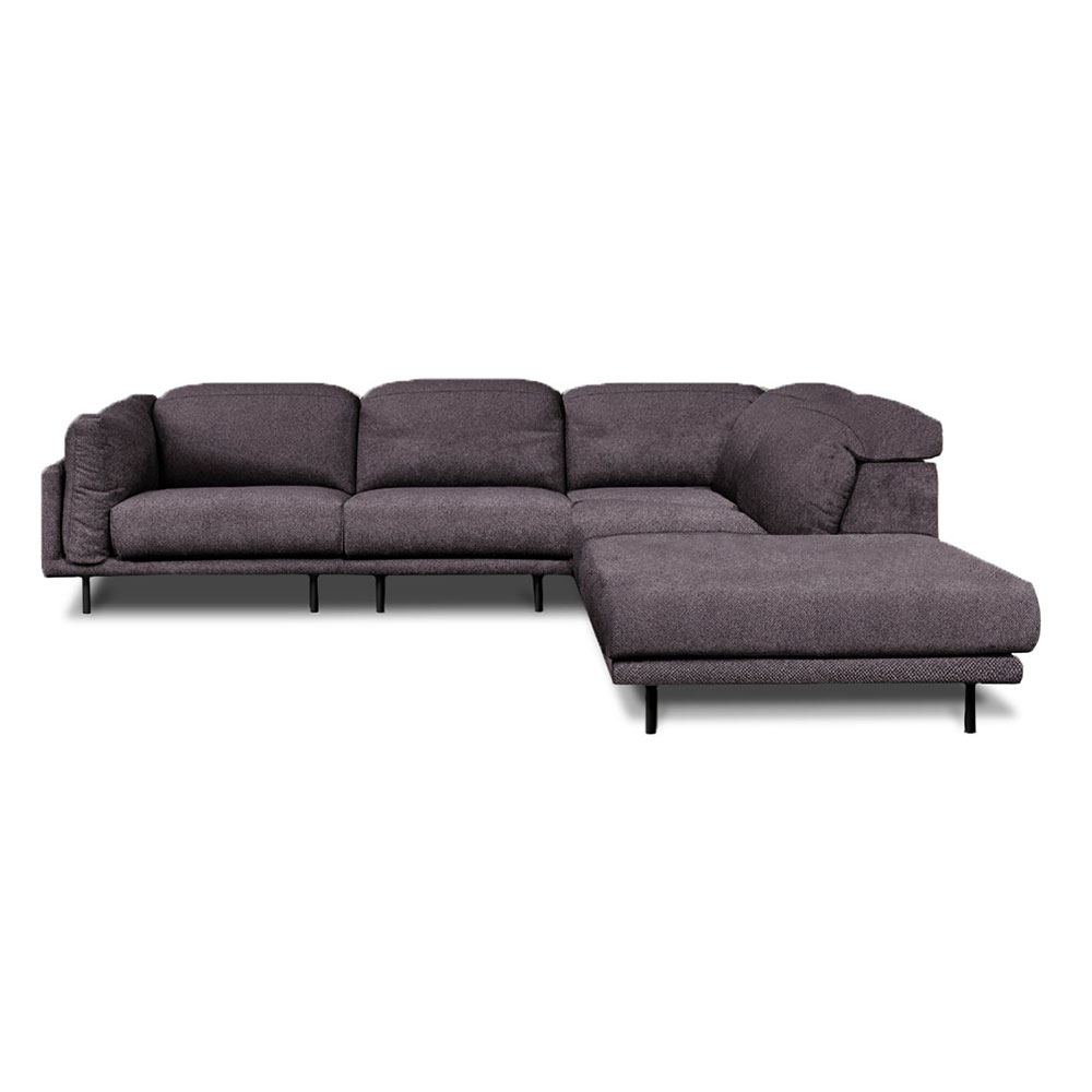 Canapé d'angle 4 places Tissu Moderne Confort