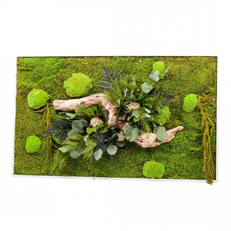 Tableau végétal stabilisé nature rectangle 57 x 97 cm