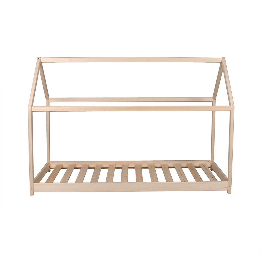 Lit cabane sommier 90x190 naturel Lit cabane sommier 90x190 naturel