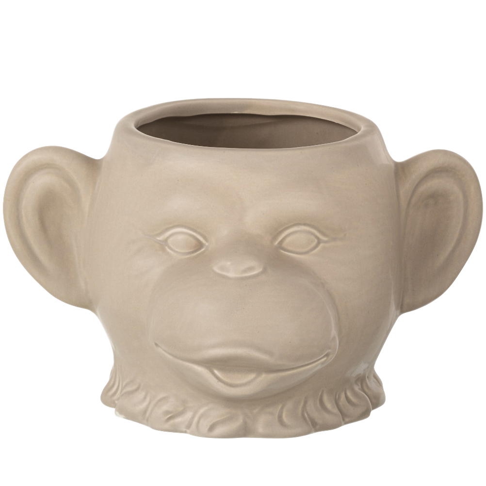Cache-pot singe beige Cache-pot singe beige