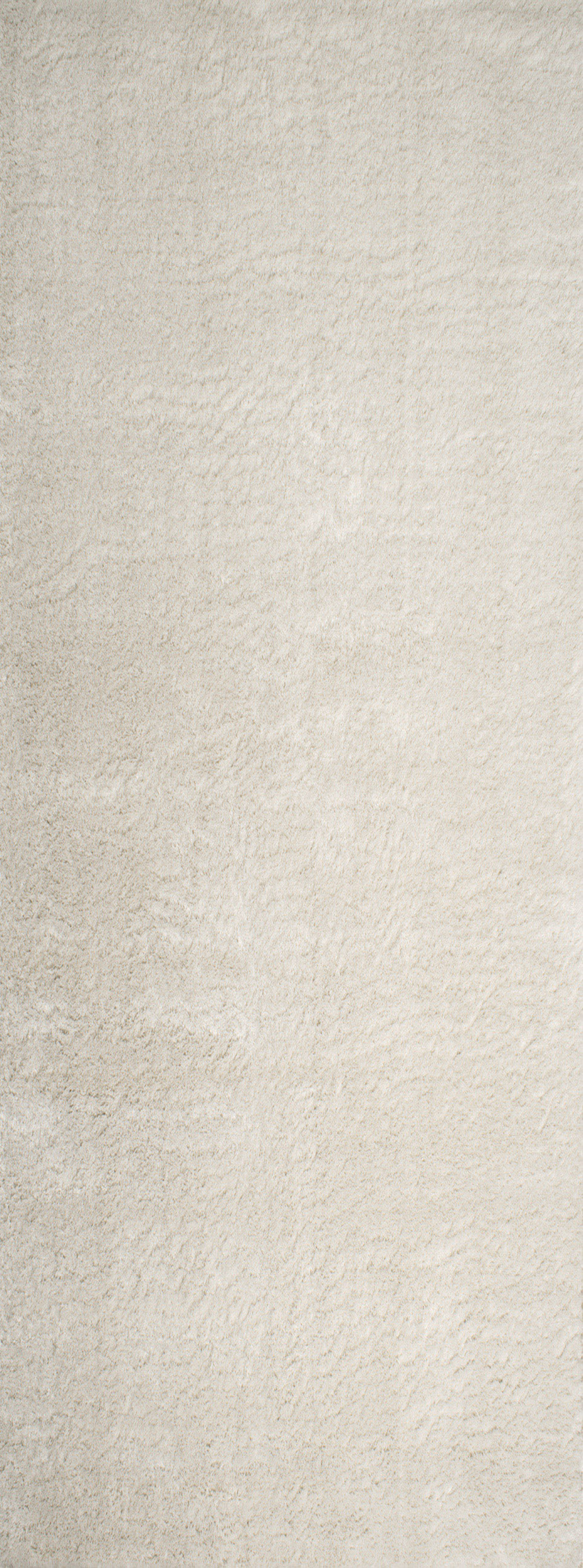 Tapis en polyester brillant motif uni crème 67x180