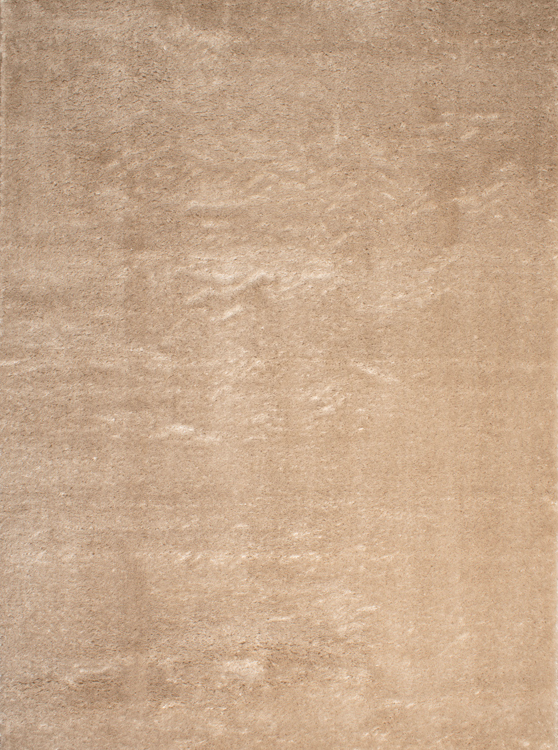 Tapis en polyester brillant motif uni beige 67x90