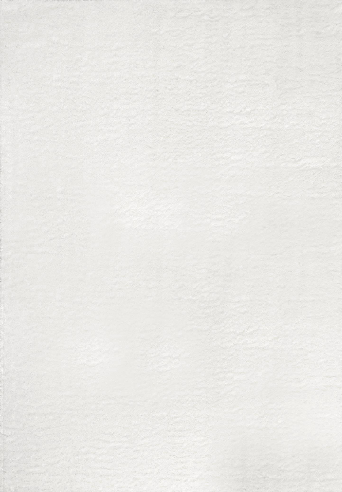 Tapis en polyester brillant motif uni blanc 133x190