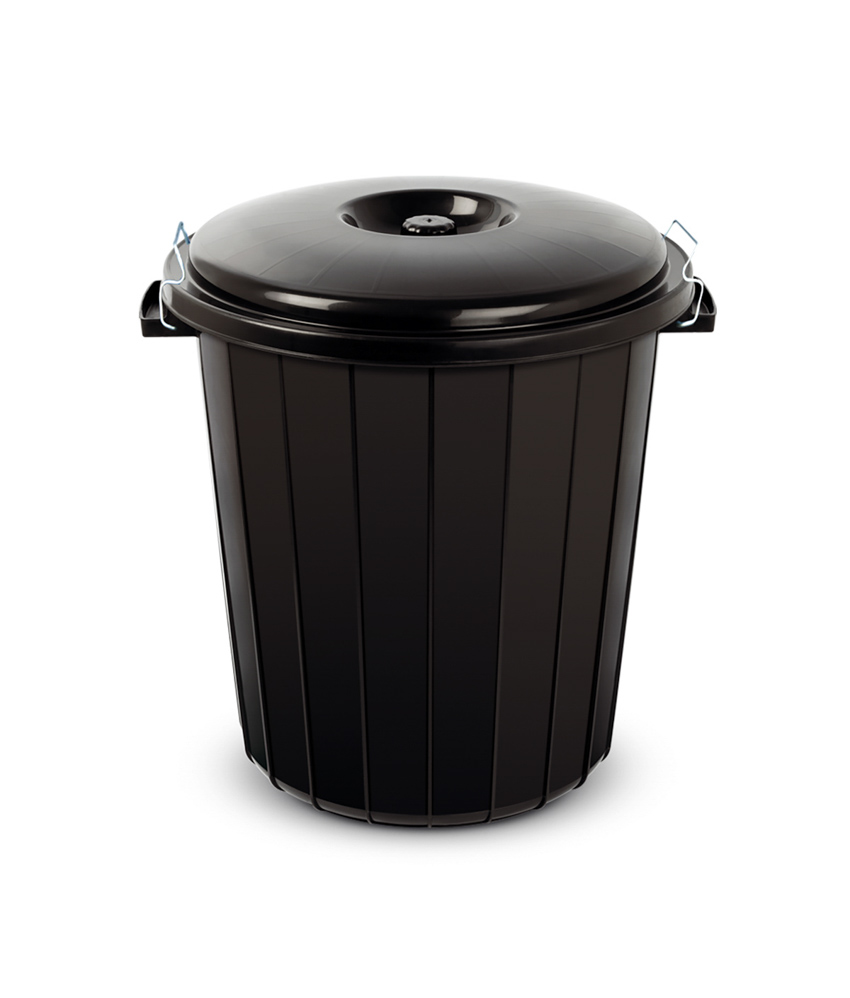 Poubelle extérieure 55L en Polyéthylène Noir Poubelle extérieure 55L en Polyéthylène Noir