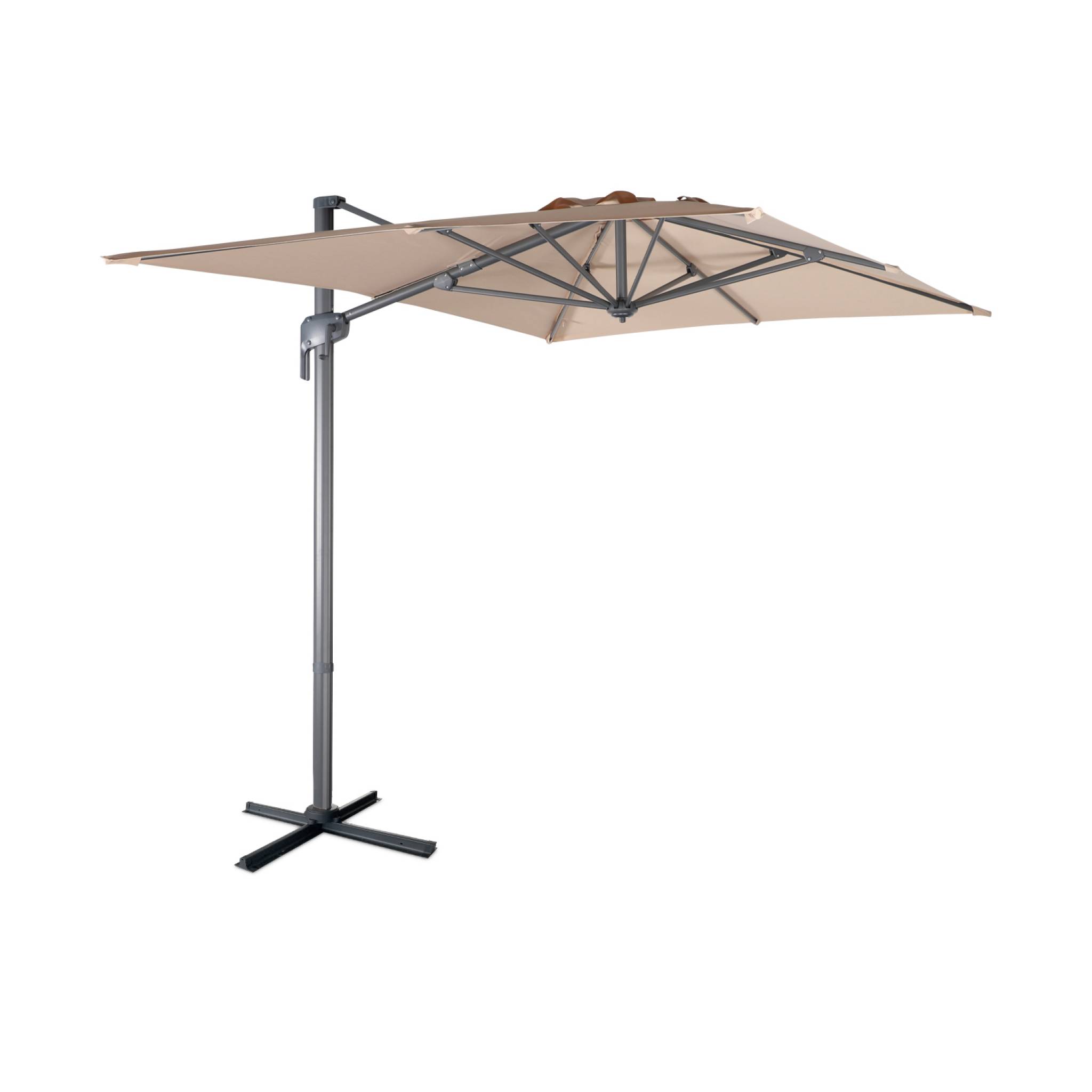 Parasol déporté rectangulaire 2x3m beige