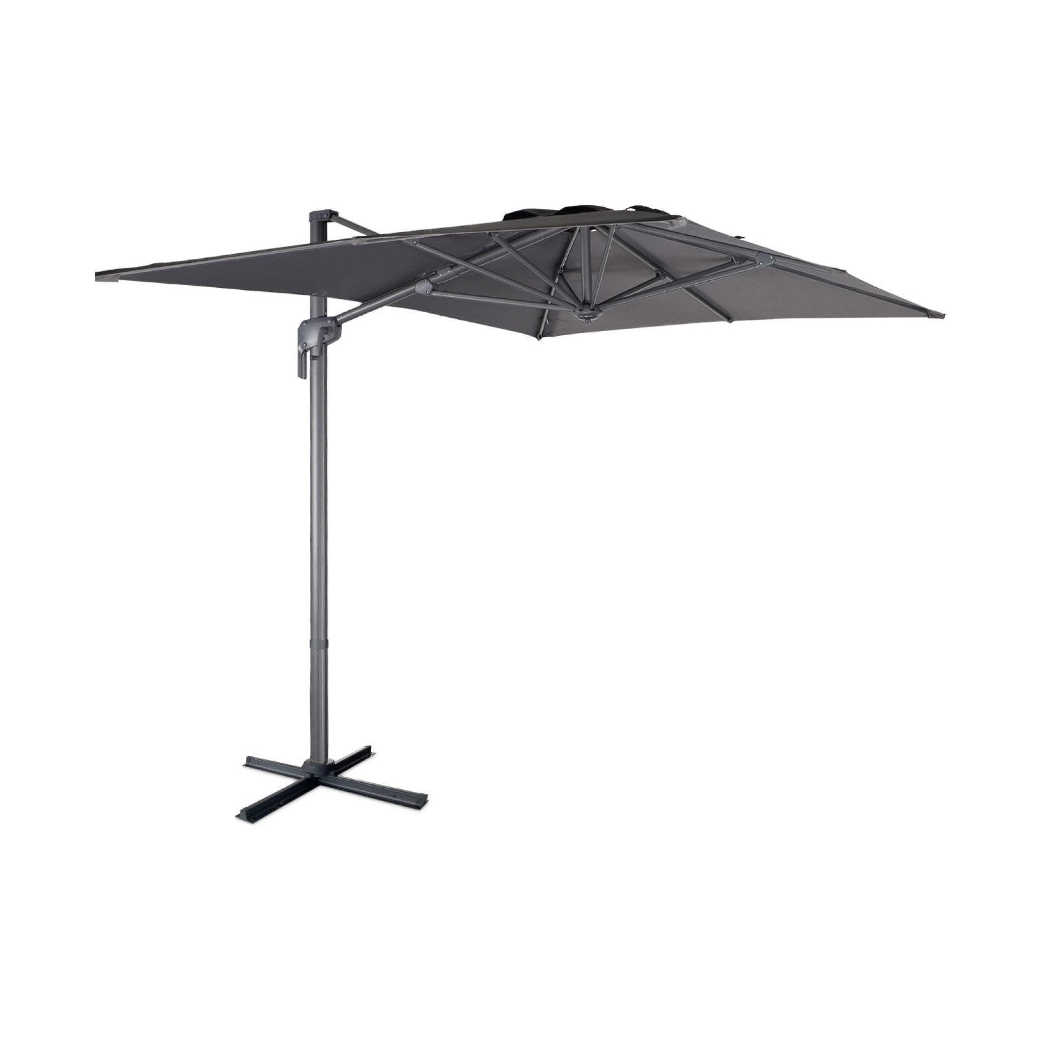 Parasol déporté rectangulaire 2x3m gris