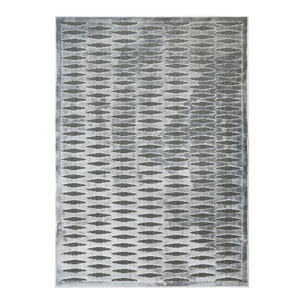 Tapis avec relief motif horizontal gris 160x230