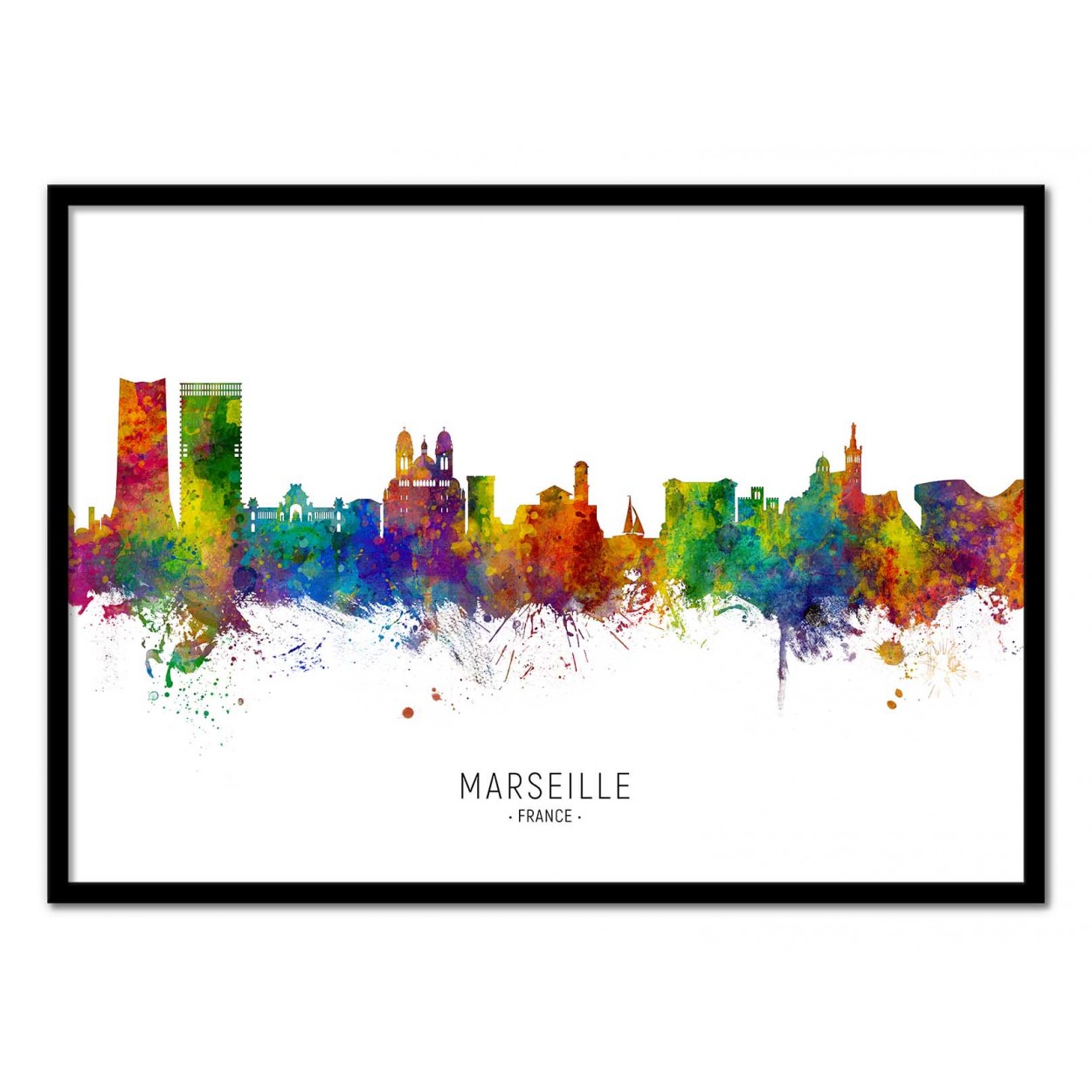 Affiche d'art avec Cadre bois noir - 30 x 40 cm Affiche d'art avec Cadre bois noir - 30 x 40 cm