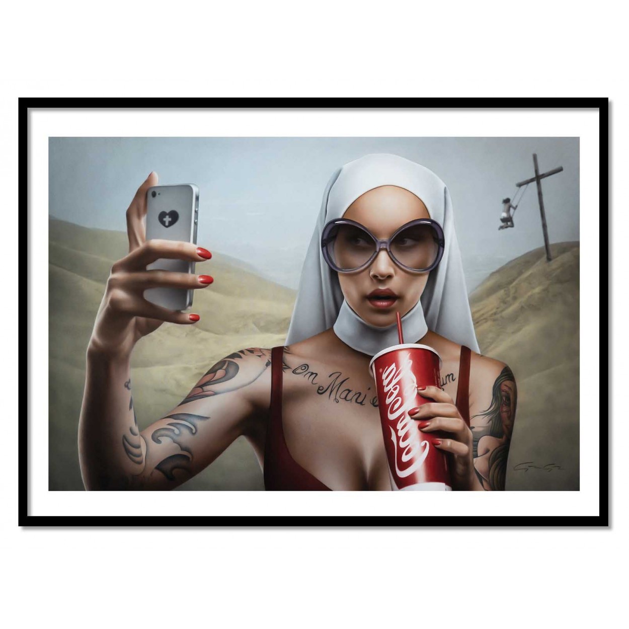 Affiche d'art avec Cadre bois noir - 50 x 70 cm Affiche d'art avec Cadre bois noir - 50 x 70 cm