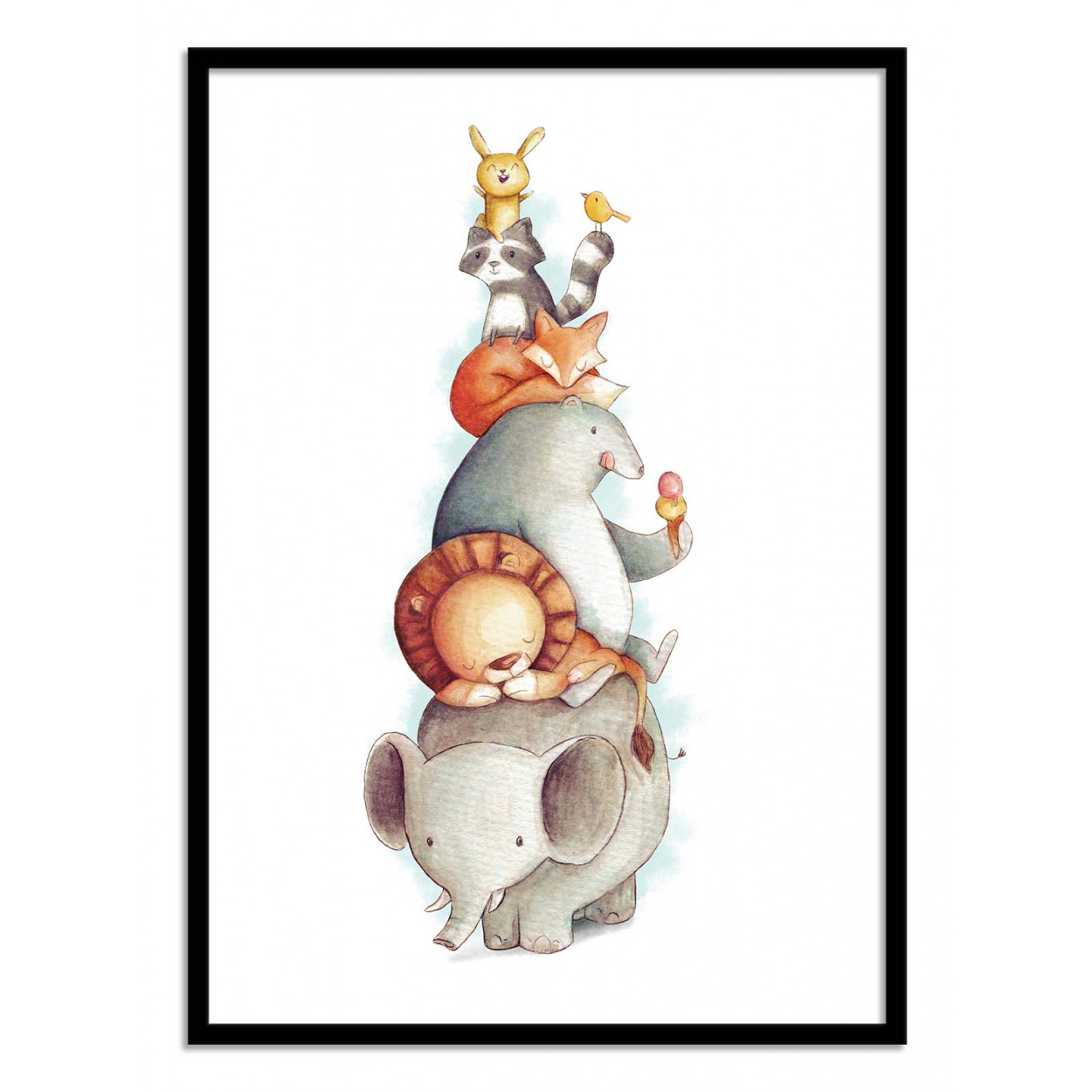Affiche d'art avec Cadre bois noir - 50 x 70 cm Affiche d'art avec Cadre bois noir - 50 x 70 cm