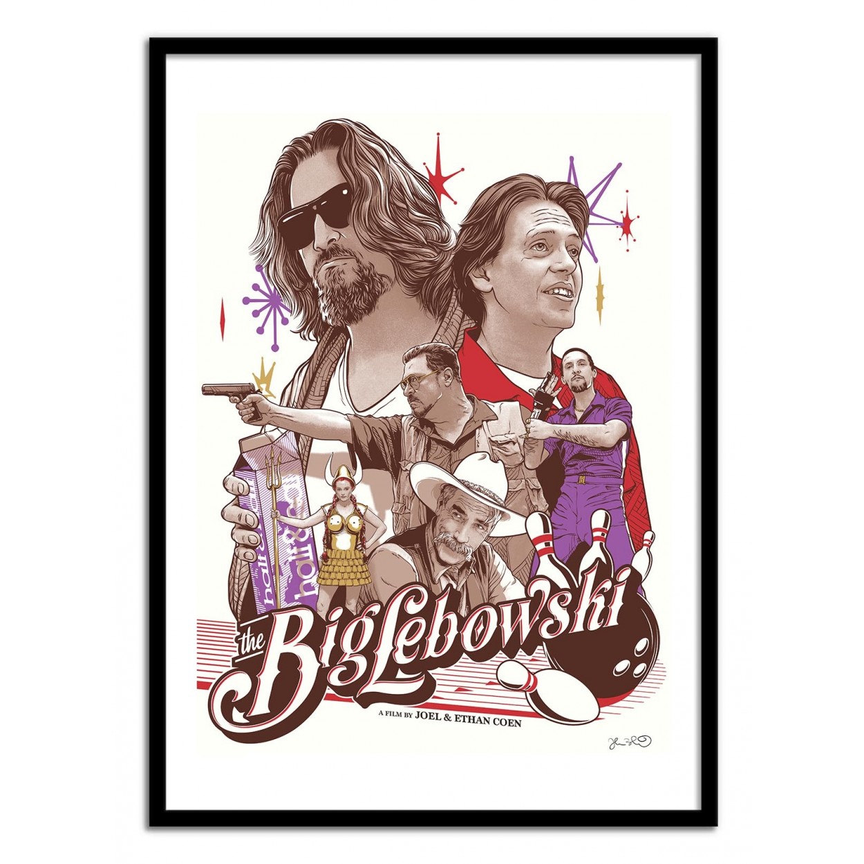 Affiche d'art avec Cadre bois noir - 30 x 40 cm Affiche d'art avec Cadre bois noir - 30 x 40 cm
