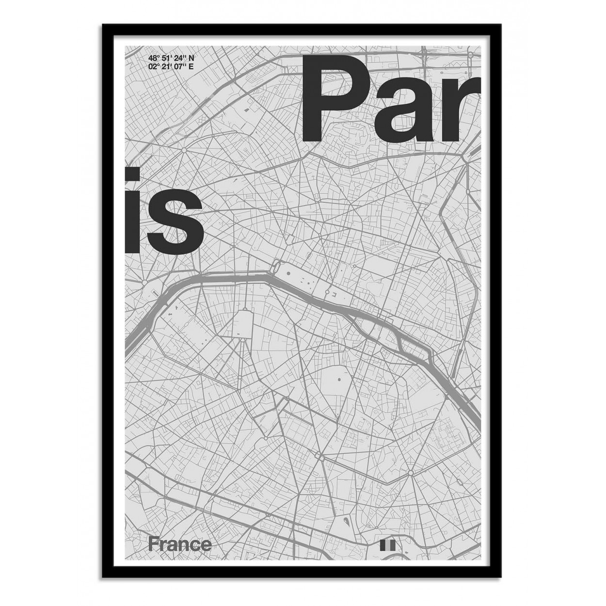 Affiche d'art avec Cadre bois noir - 30 x 40 cm Affiche d'art avec Cadre bois noir - 30 x 40 cm