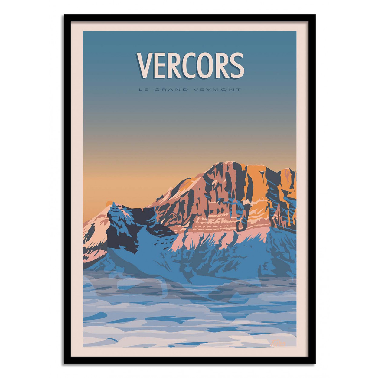Affiche d'art avec Cadre bois noir - 50 x 70 cm Affiche d'art avec Cadre bois noir - 50 x 70 cm
