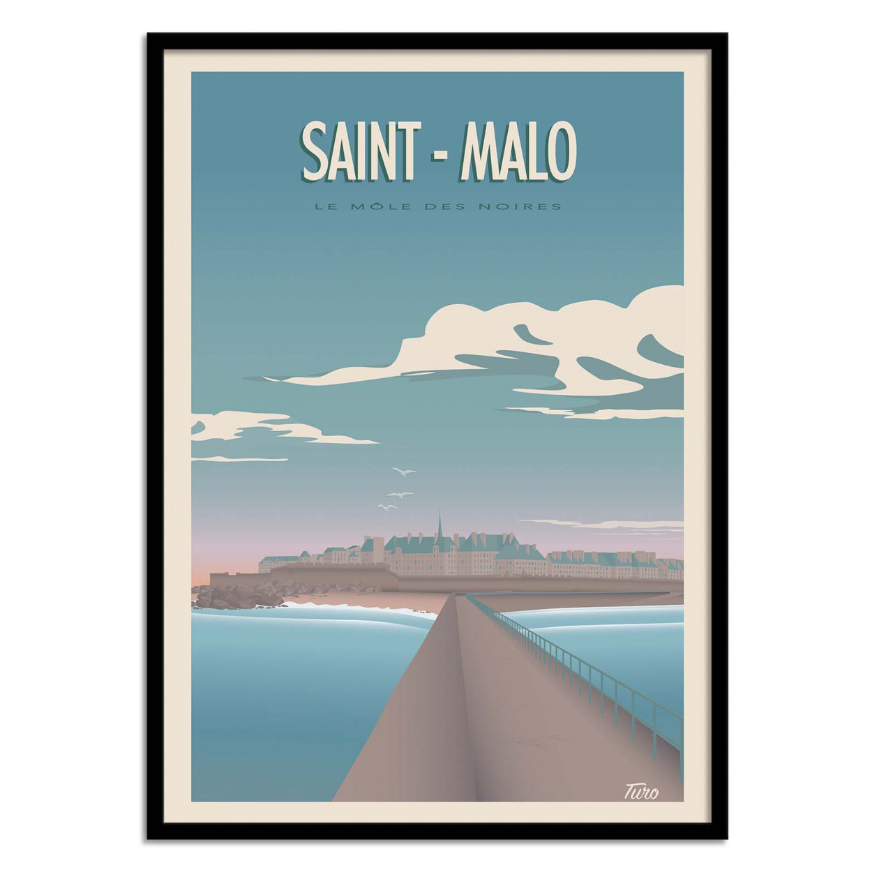 Affiche d'art avec Cadre bois noir - 50 x 70 cm Affiche d'art avec Cadre bois noir - 50 x 70 cm