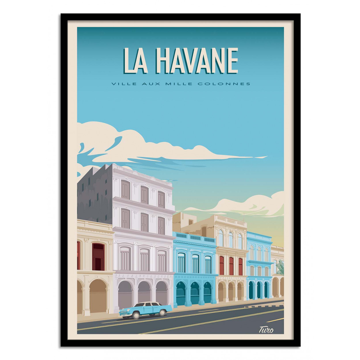 Affiche d'art avec Cadre bois noir - 50 x 70 cm Affiche d'art avec Cadre bois noir - 50 x 70 cm