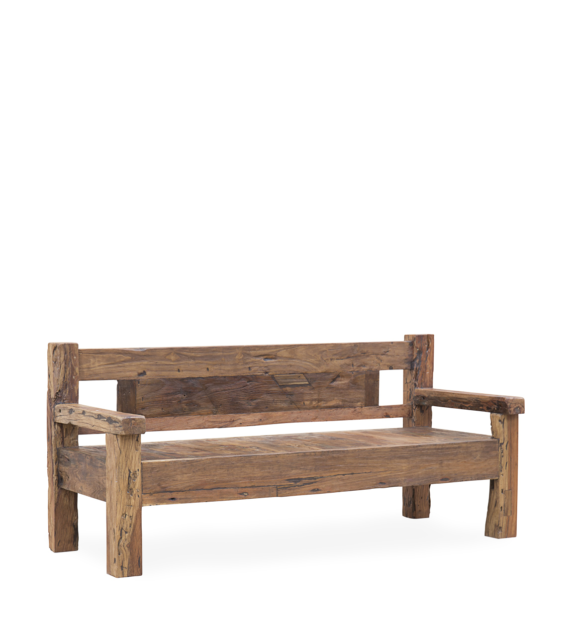 Banc en bois de teck recyclé L 208 cm