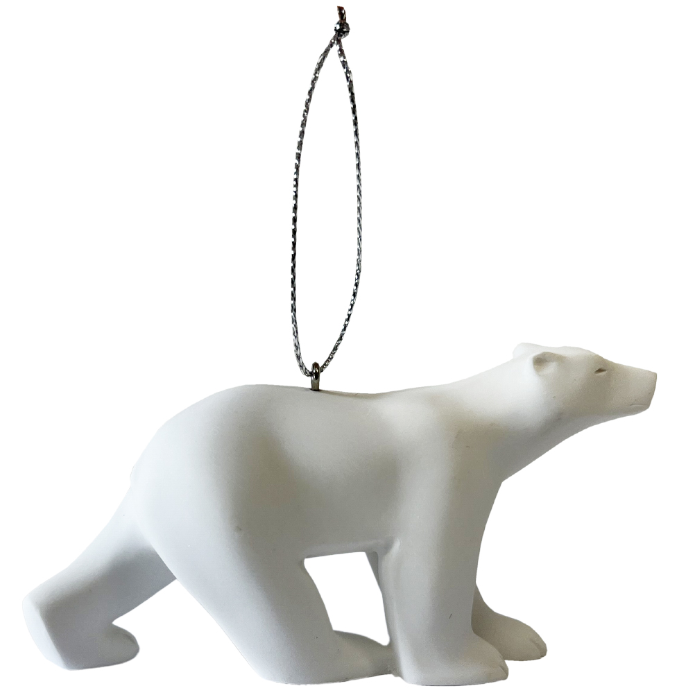 Figurine ornement de sapin reproduction L'Ours Blanc de Pompon