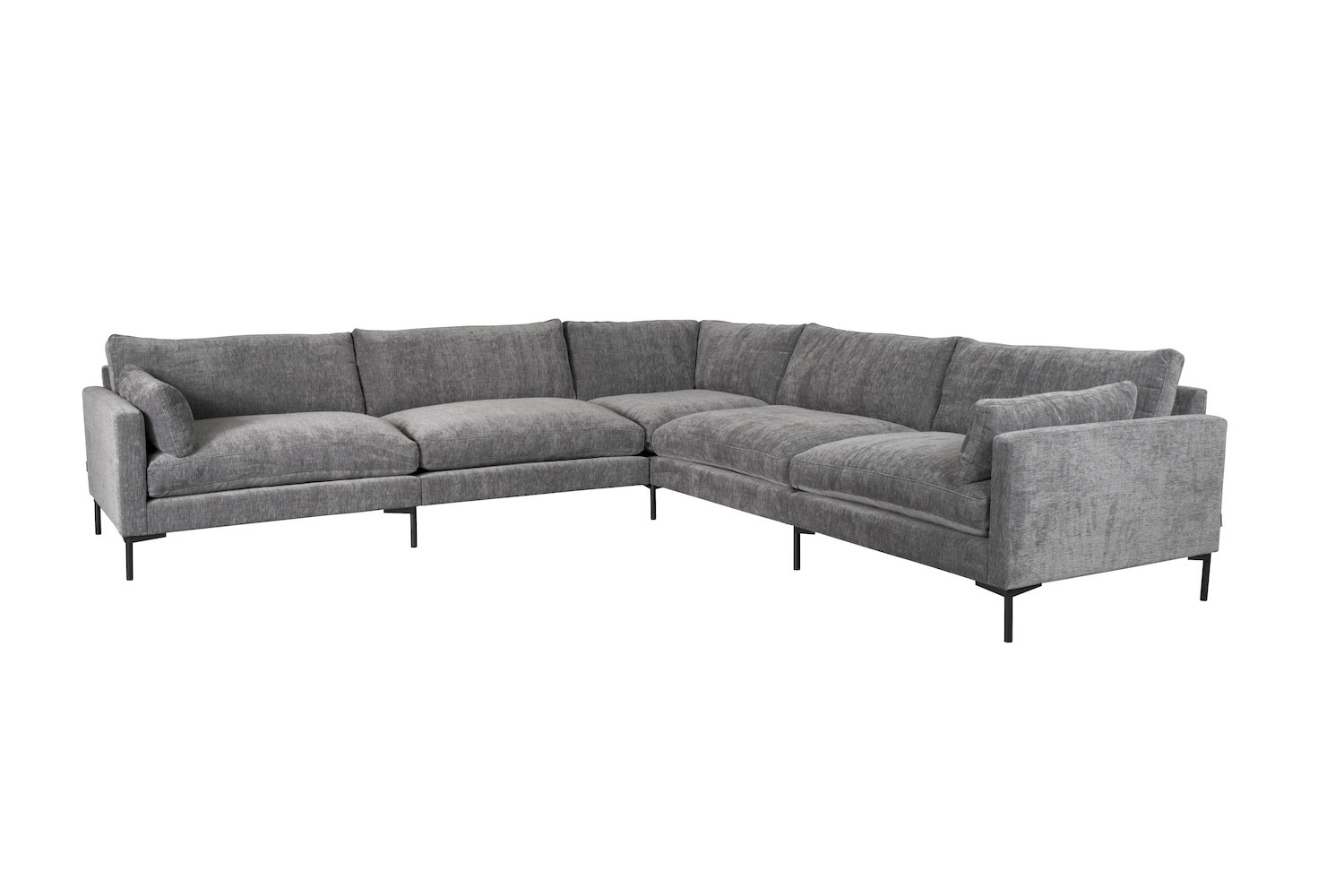 Canapé fixe 7 places Gris Tissu Luxe Design Confort