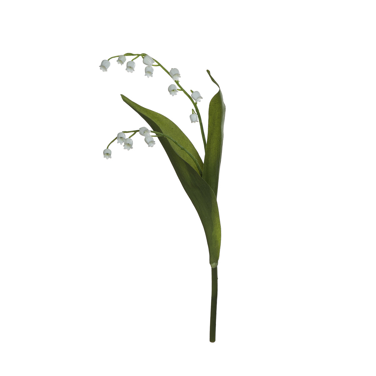 Tige de muguet artificielle blanche et verte H29