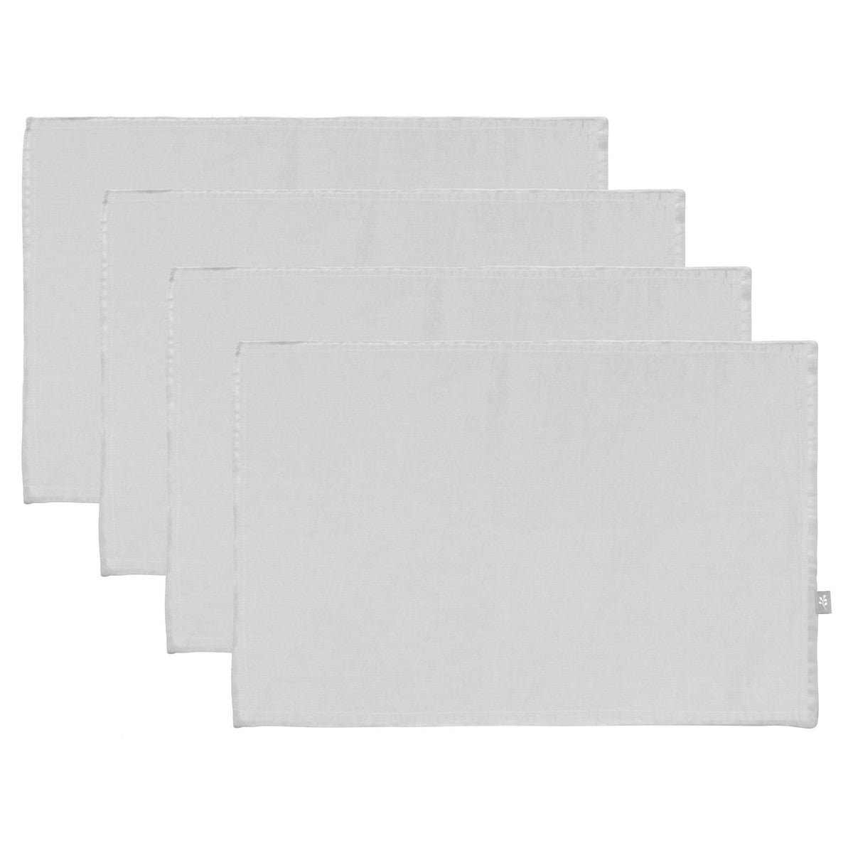 sets de table (x4) lin lavé  30x50 blanc