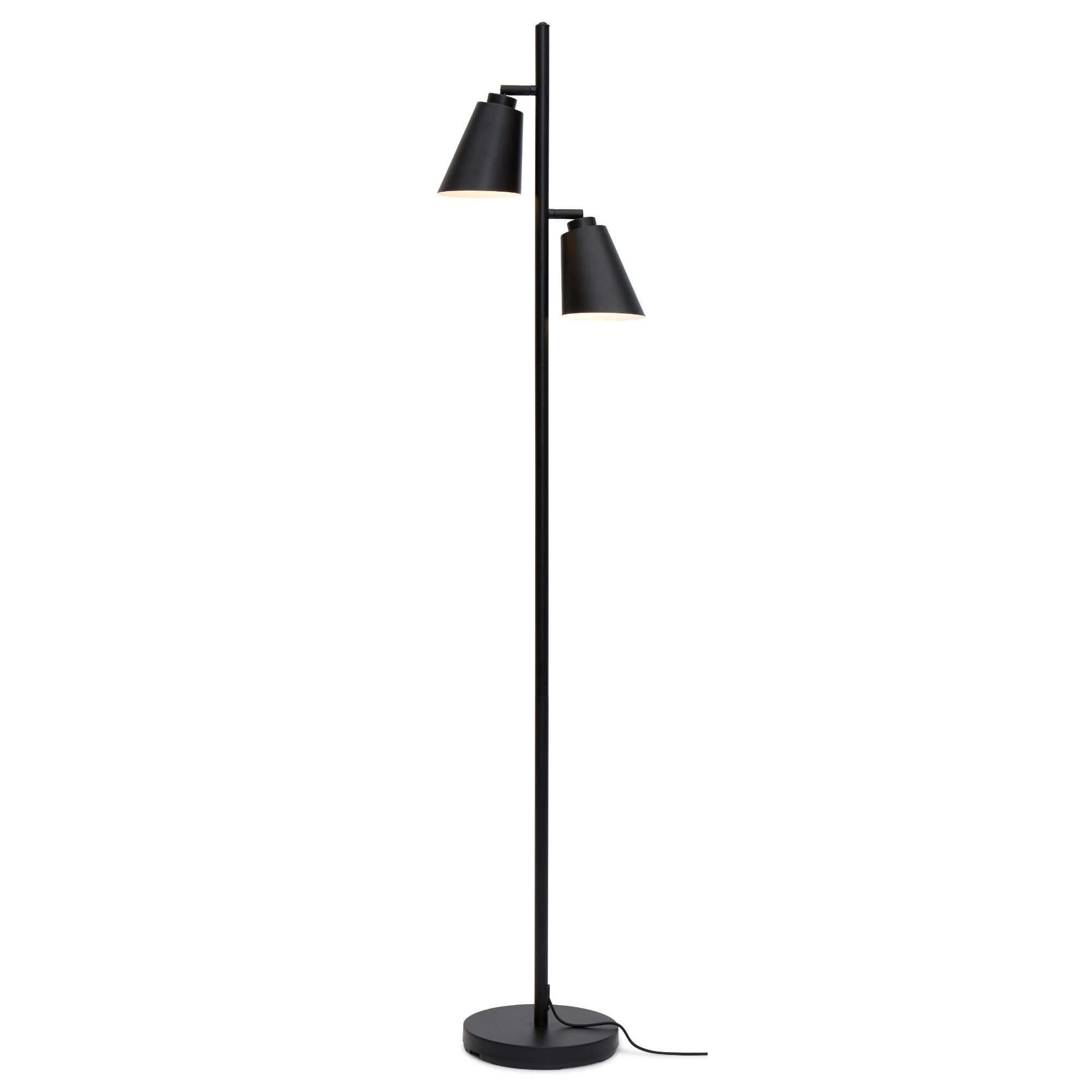 Lampadaire en fer noir, h. 162cm