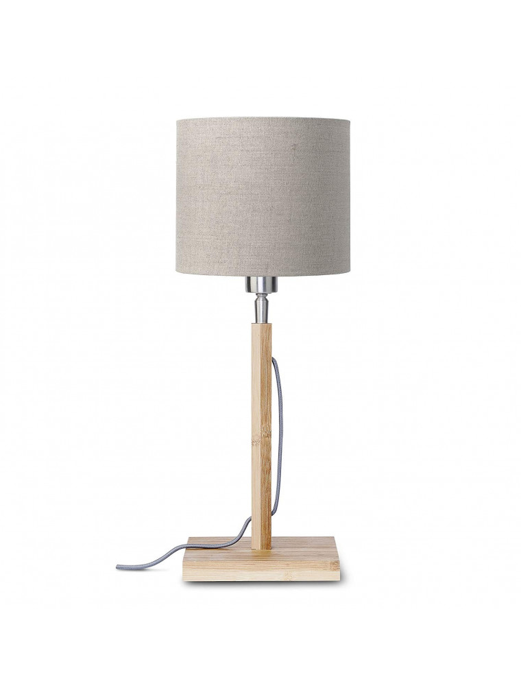 lampe de table en bamboo anthracite