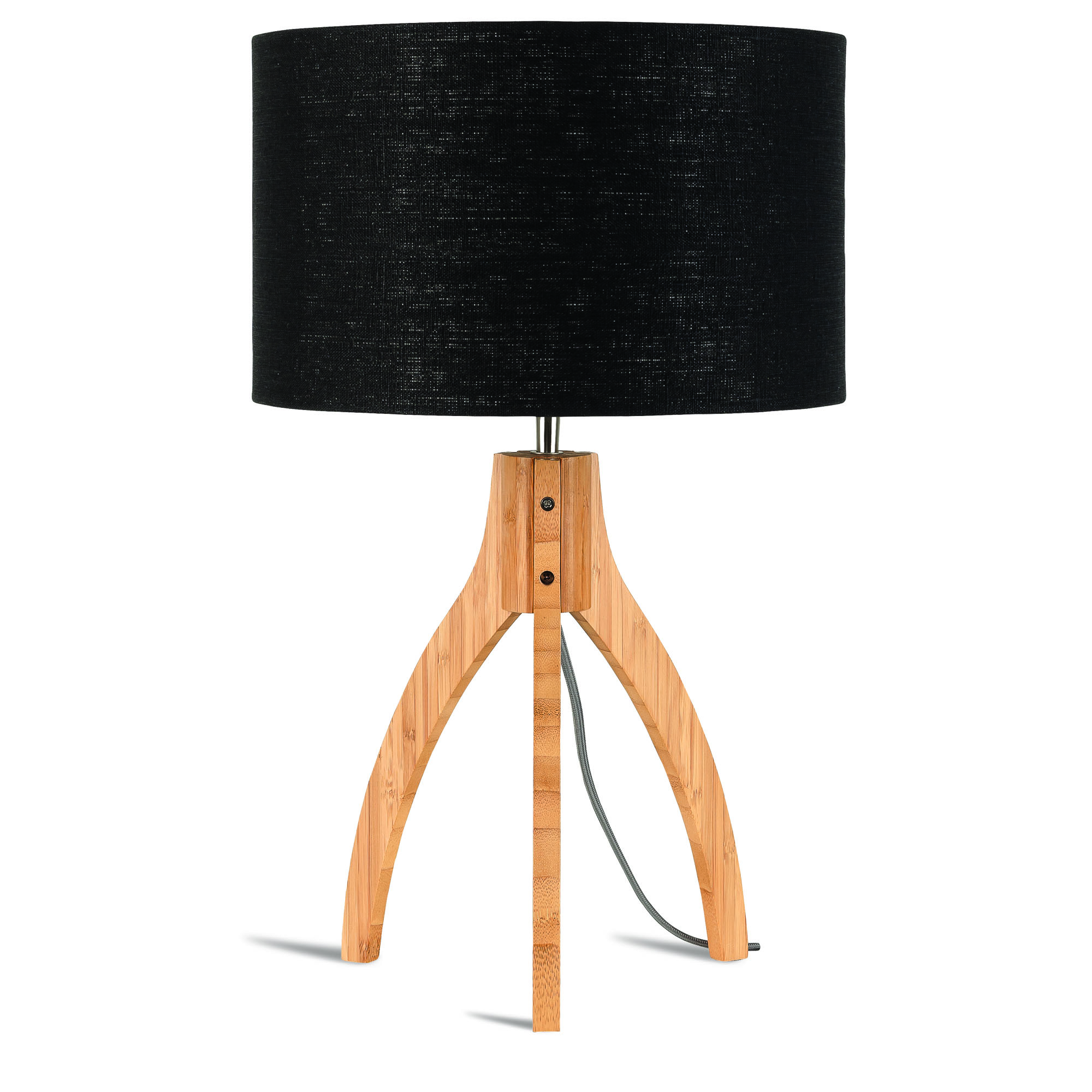 Lampe de table en linen gris