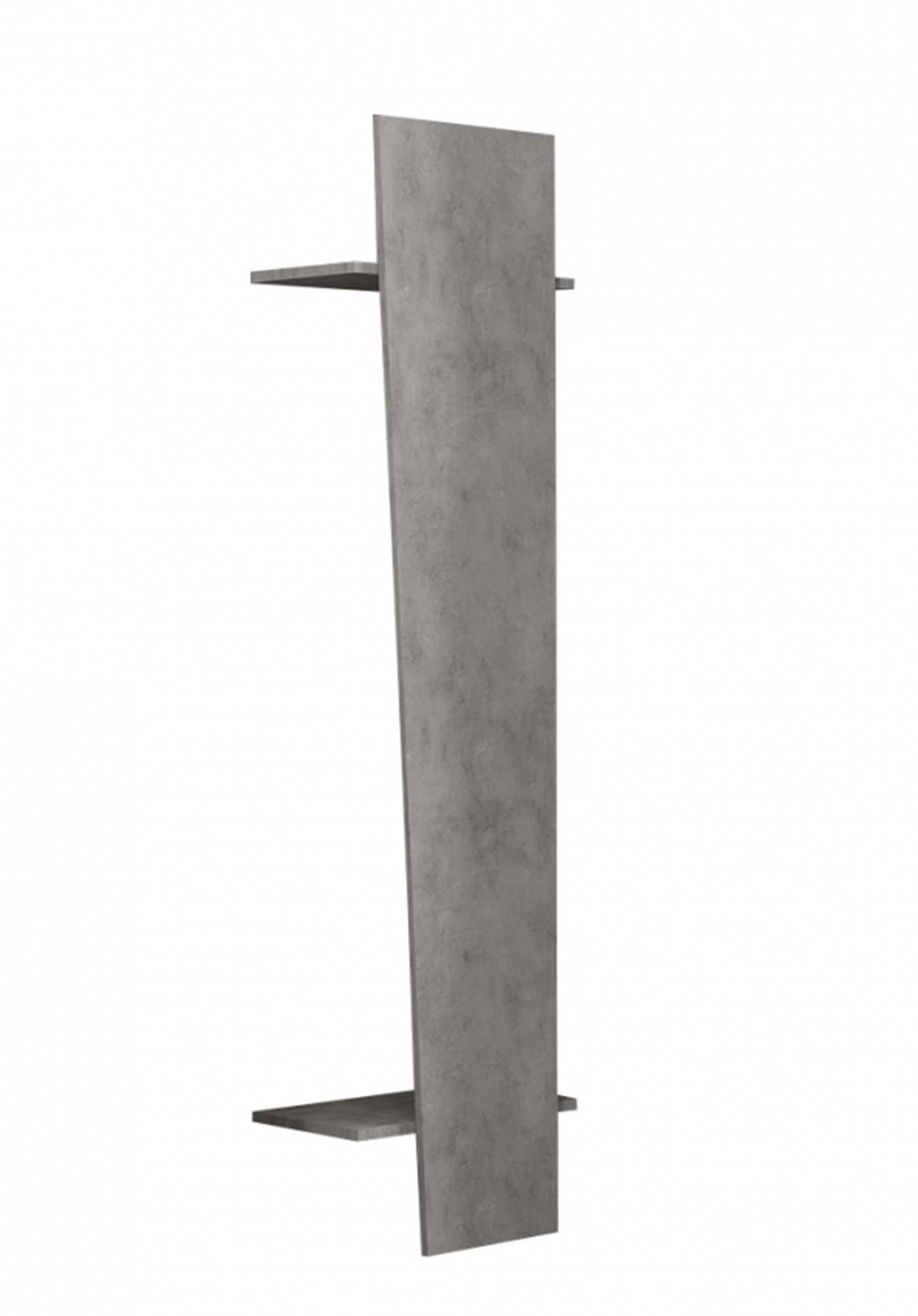 portemanteau vertical effet bois gris béton