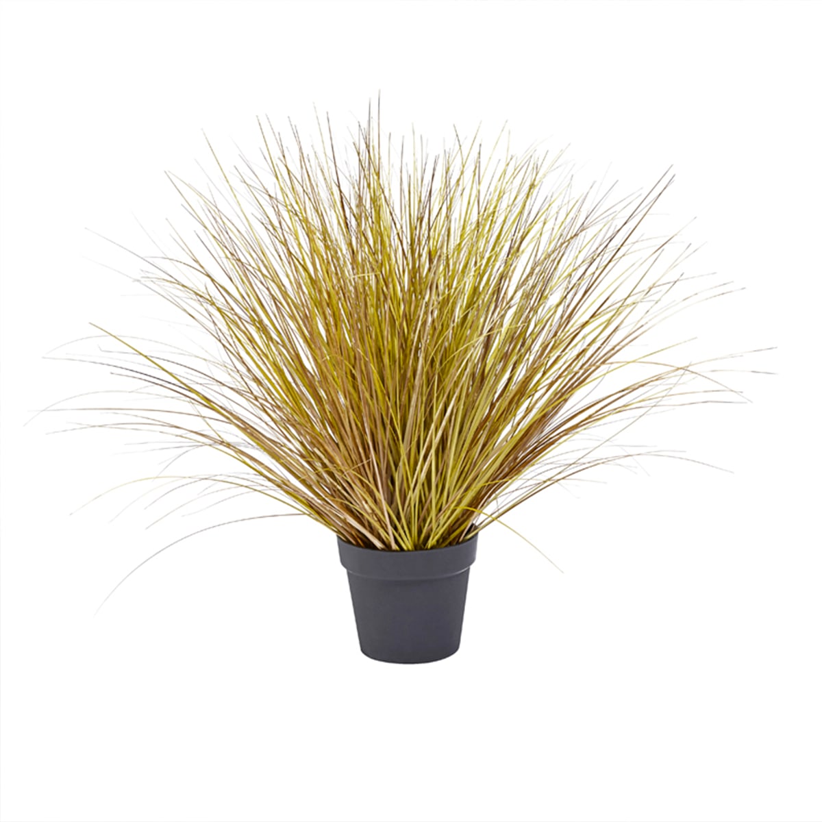 Herbe artificielle en pot marron et vert H75