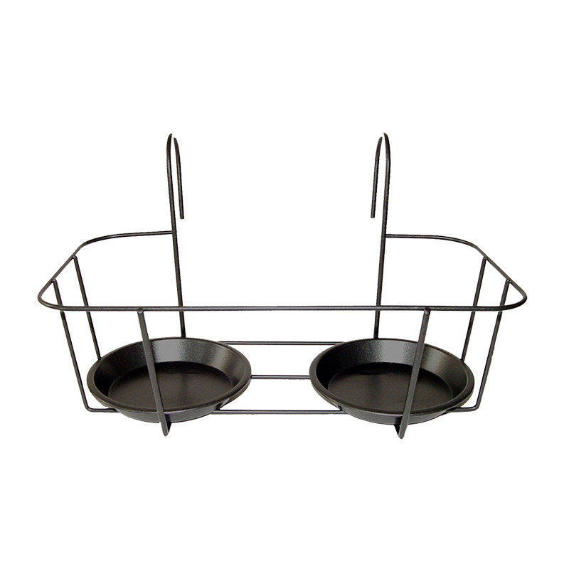 Support 2 pots pour balcon 26cm