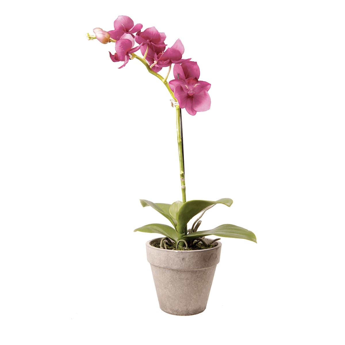 Orchidée en pot artificielle rose H34