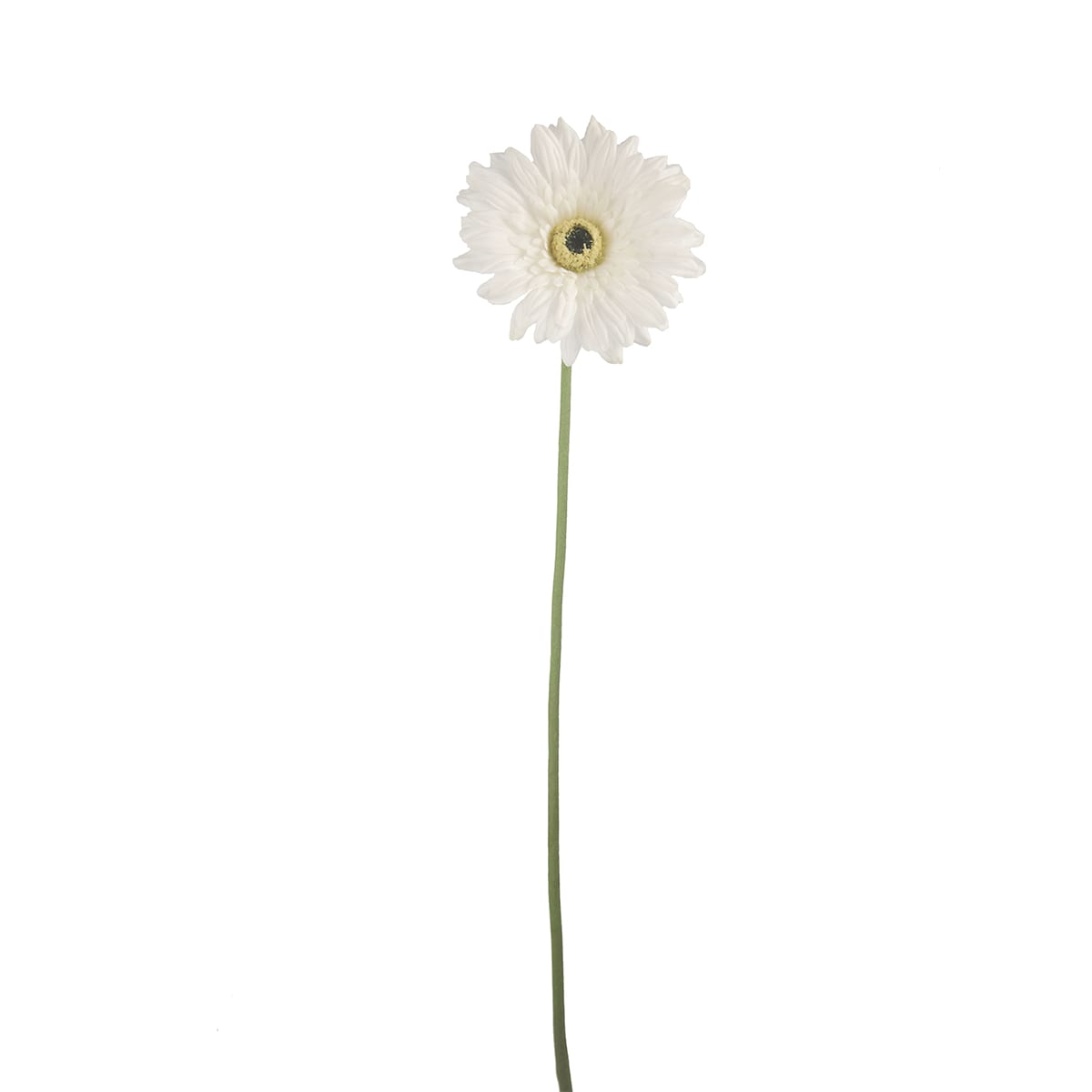 Tige de gerbera artificielle blanche H63