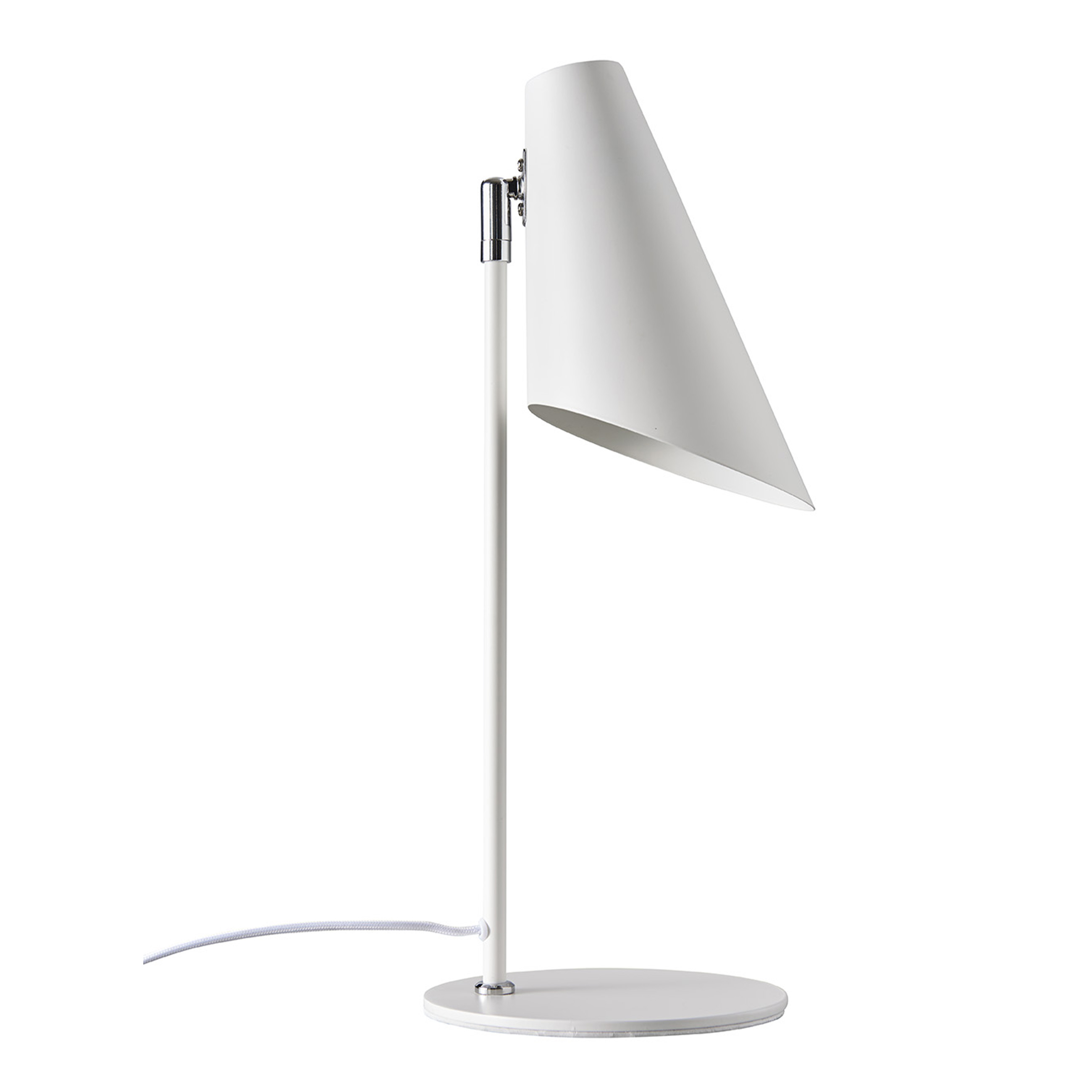 Lampe à poser en métal blanc mat