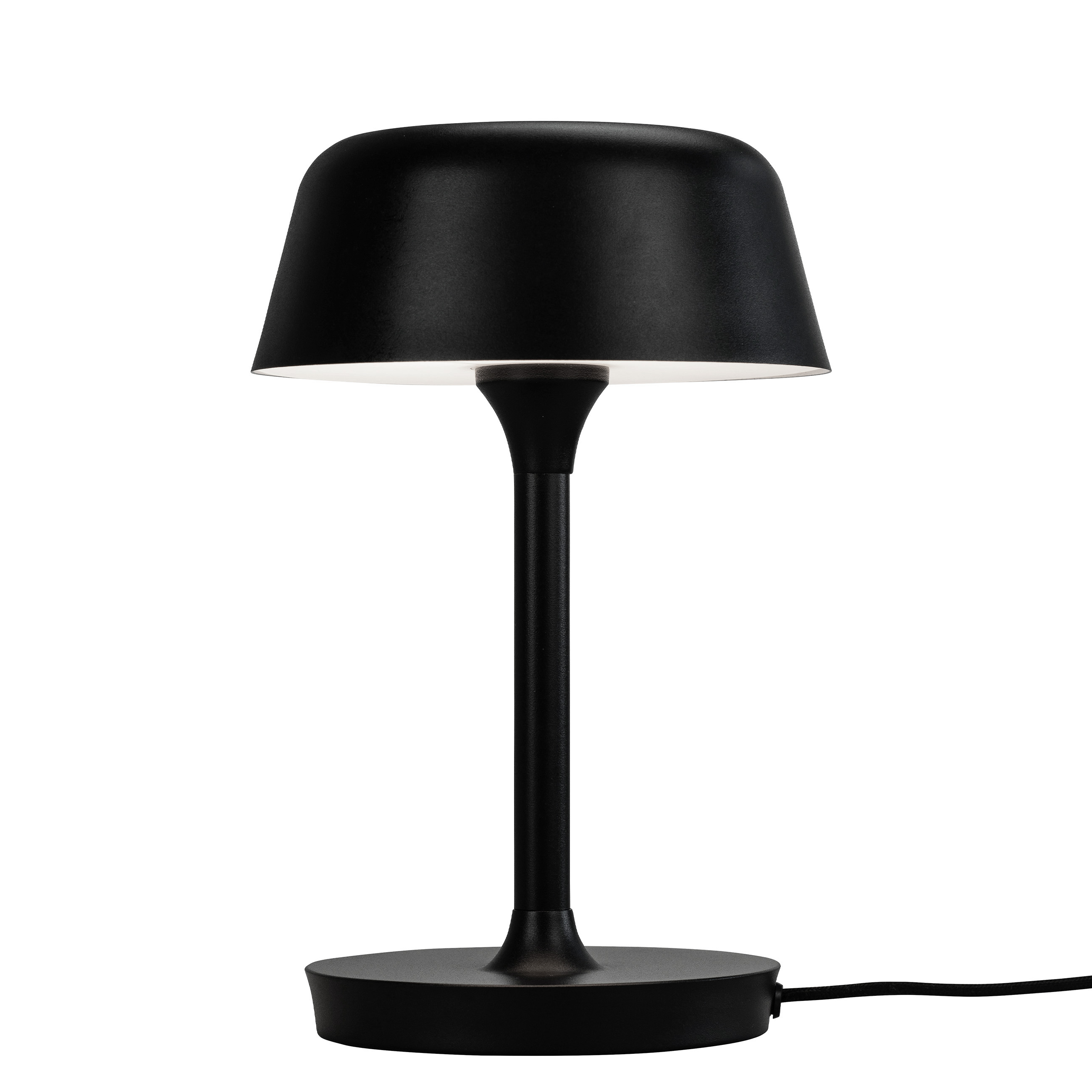 Lampe à poser en métal noir mat