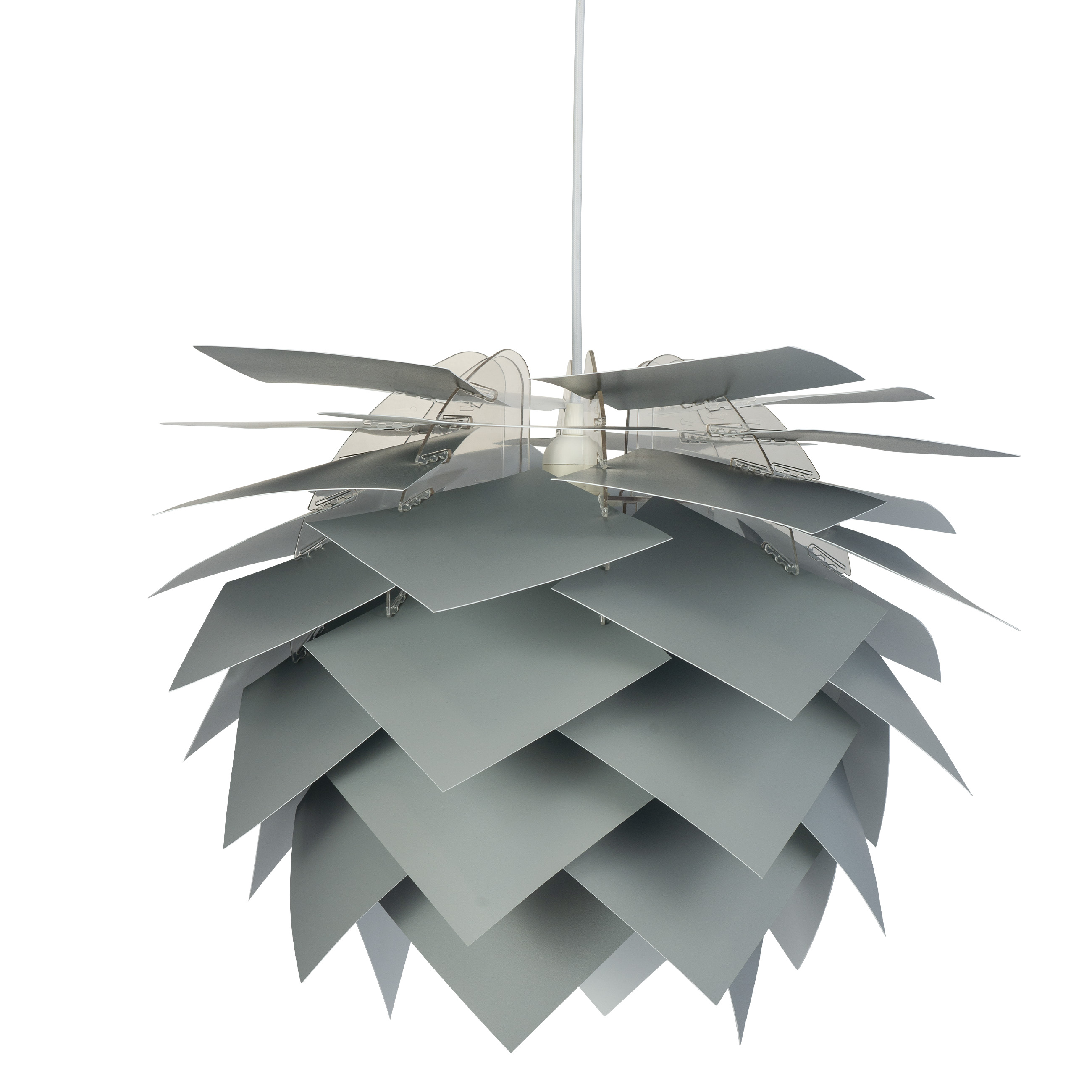 Suspension avec ailettes polycarbonate couleur gris D45