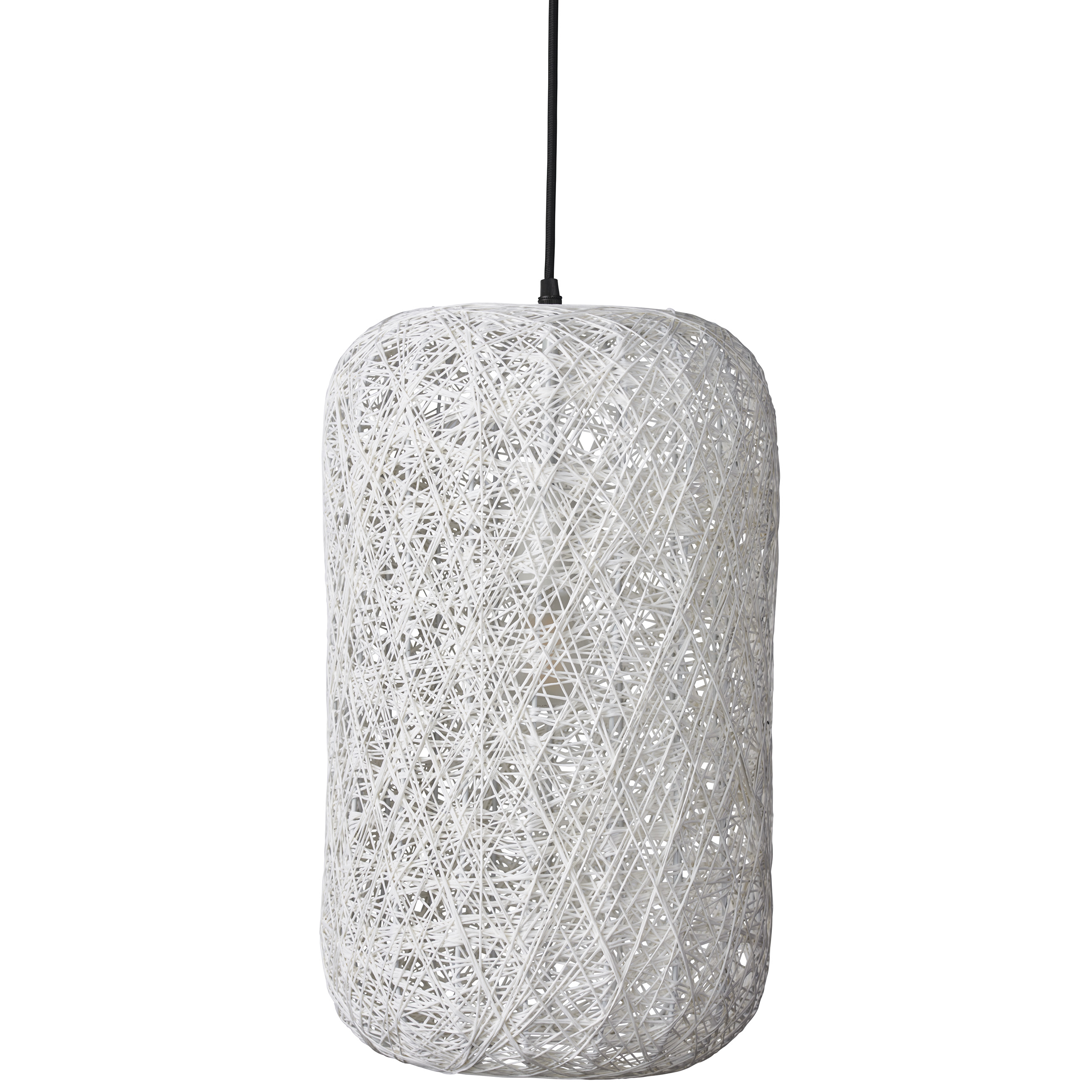 Suspension Medium en papier filé et fil métallique blanc