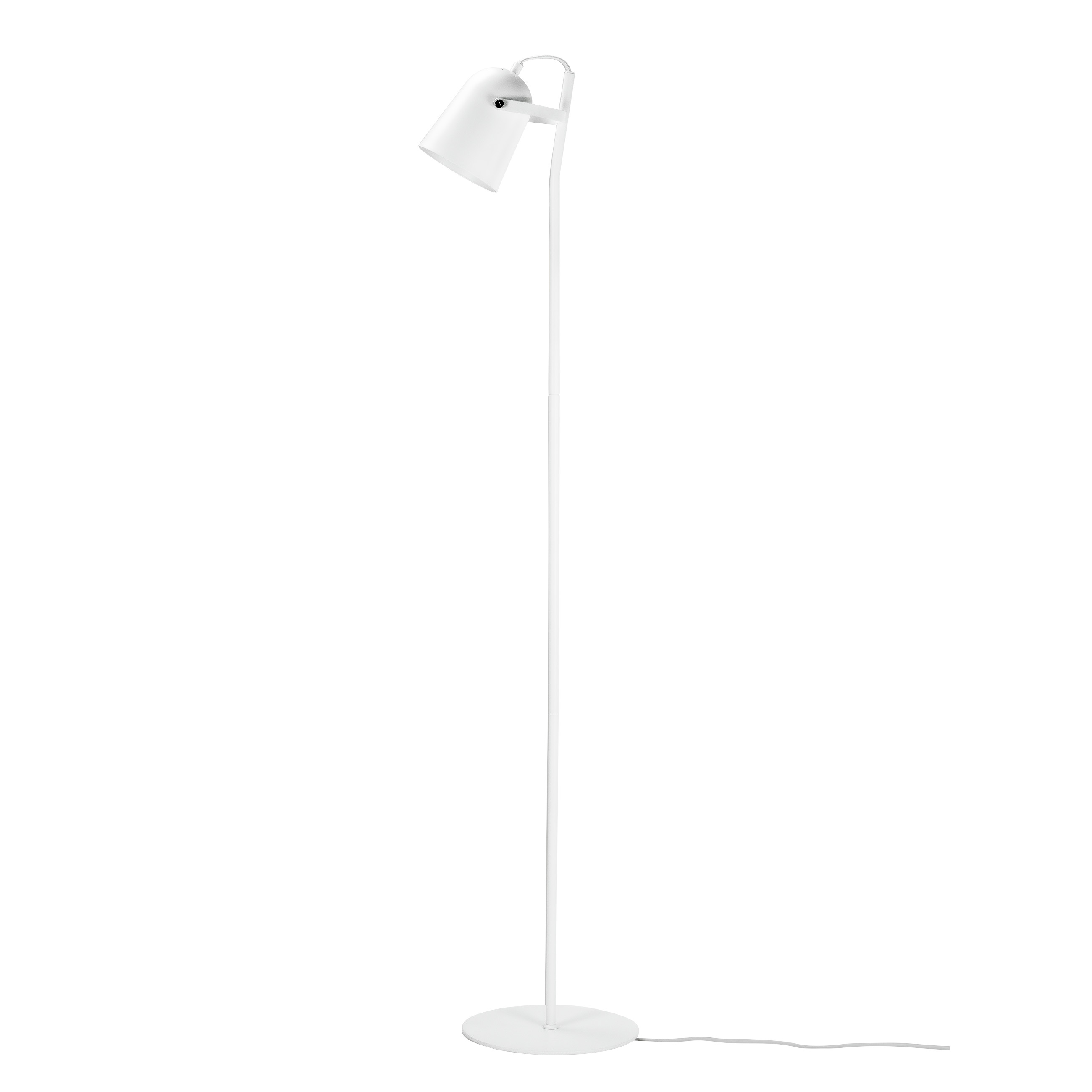 Lampadaire en métal blanc mat