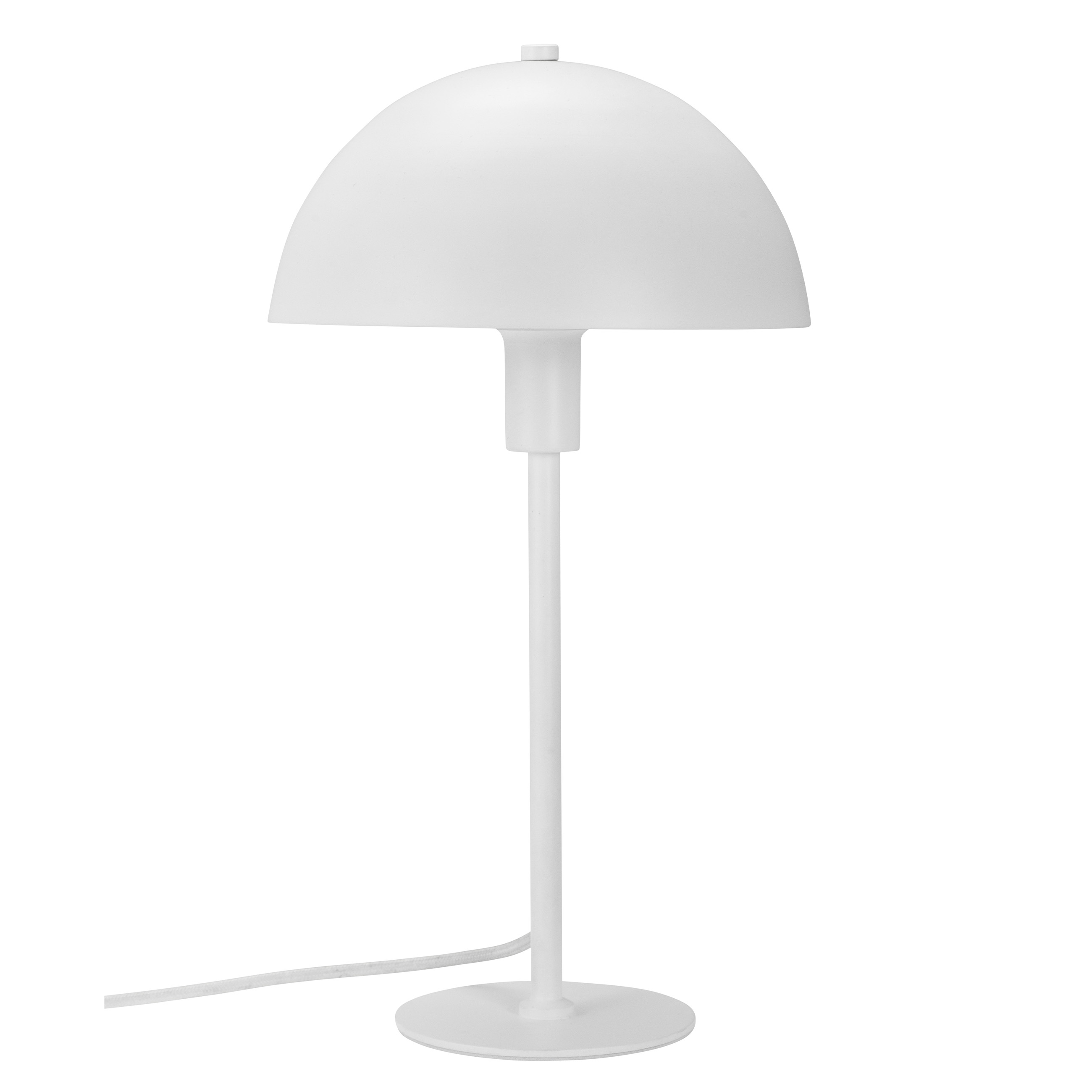 lampe de table en métal blanc mat