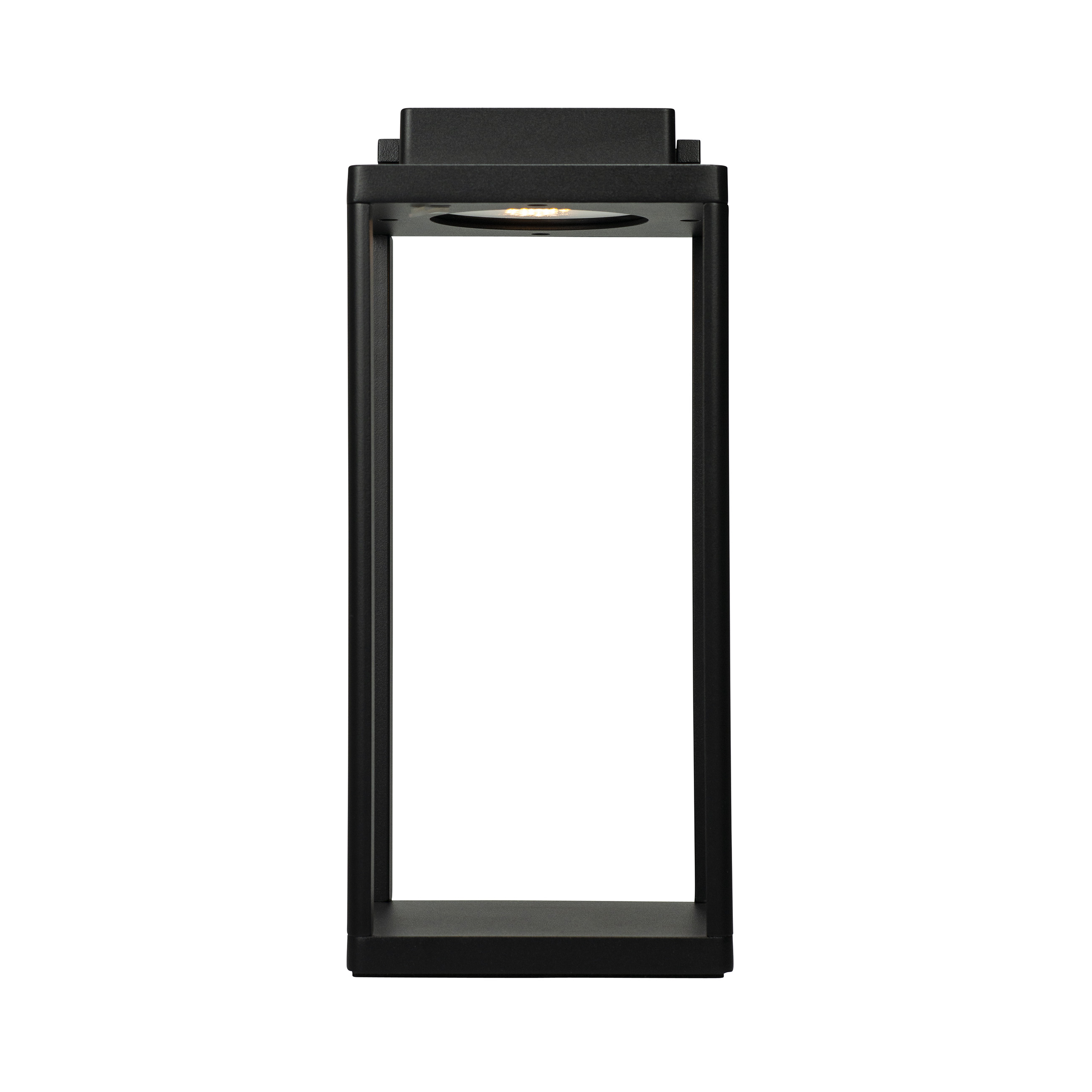 Lampe de table en aluminium noir mat, h 34 cm d 15 cm Lucca Lantern