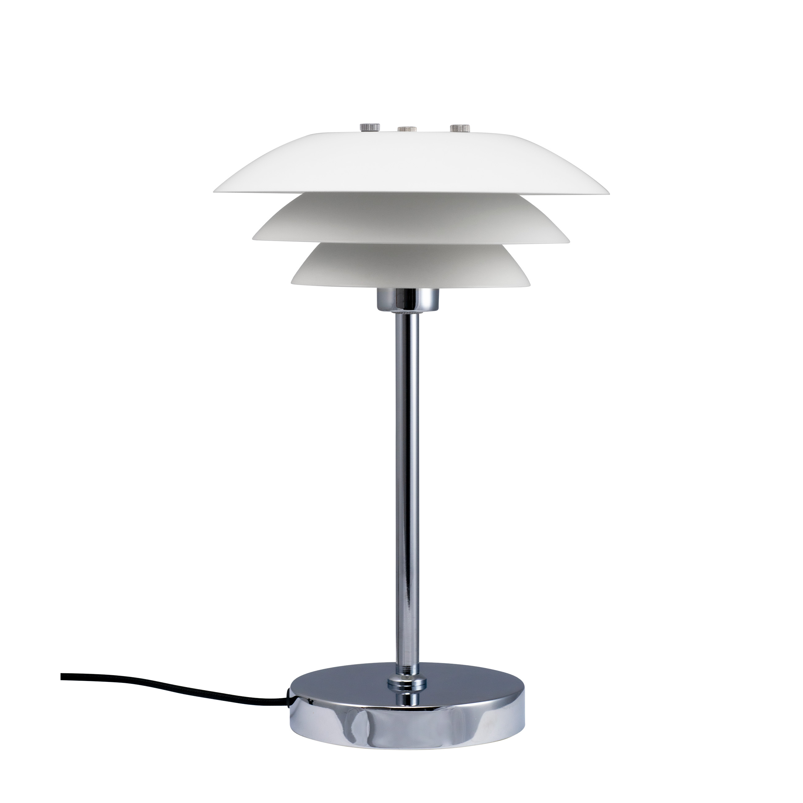 Lampe à poser en métal blanc mat